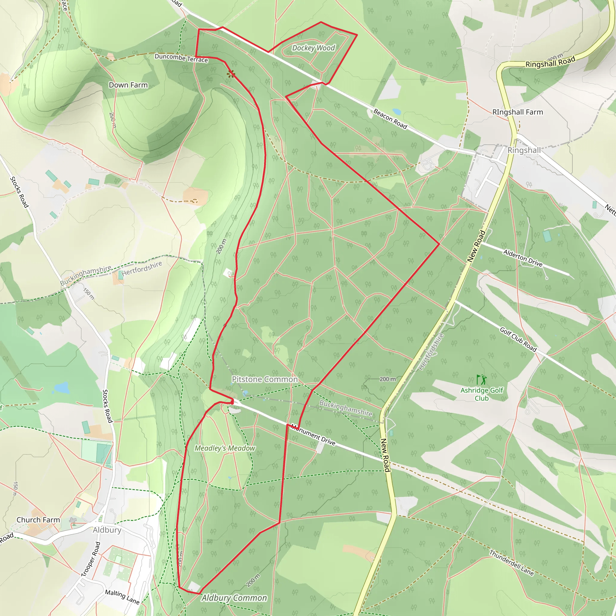 Ashridge - Woodland Walk mobile static map