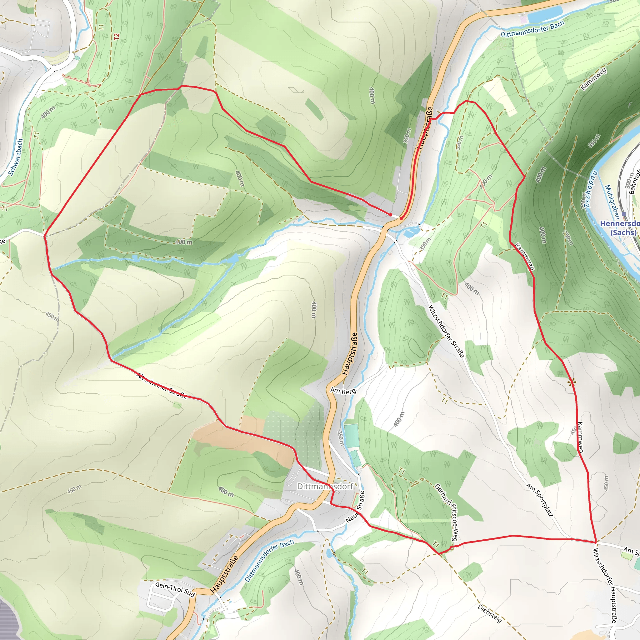 Mittlerer Rundweg Dittmannsdorf mobile static map