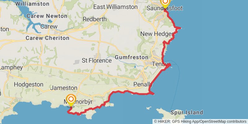 South Landsker Loop via Landsker Borderlands Trail stage 2 Map