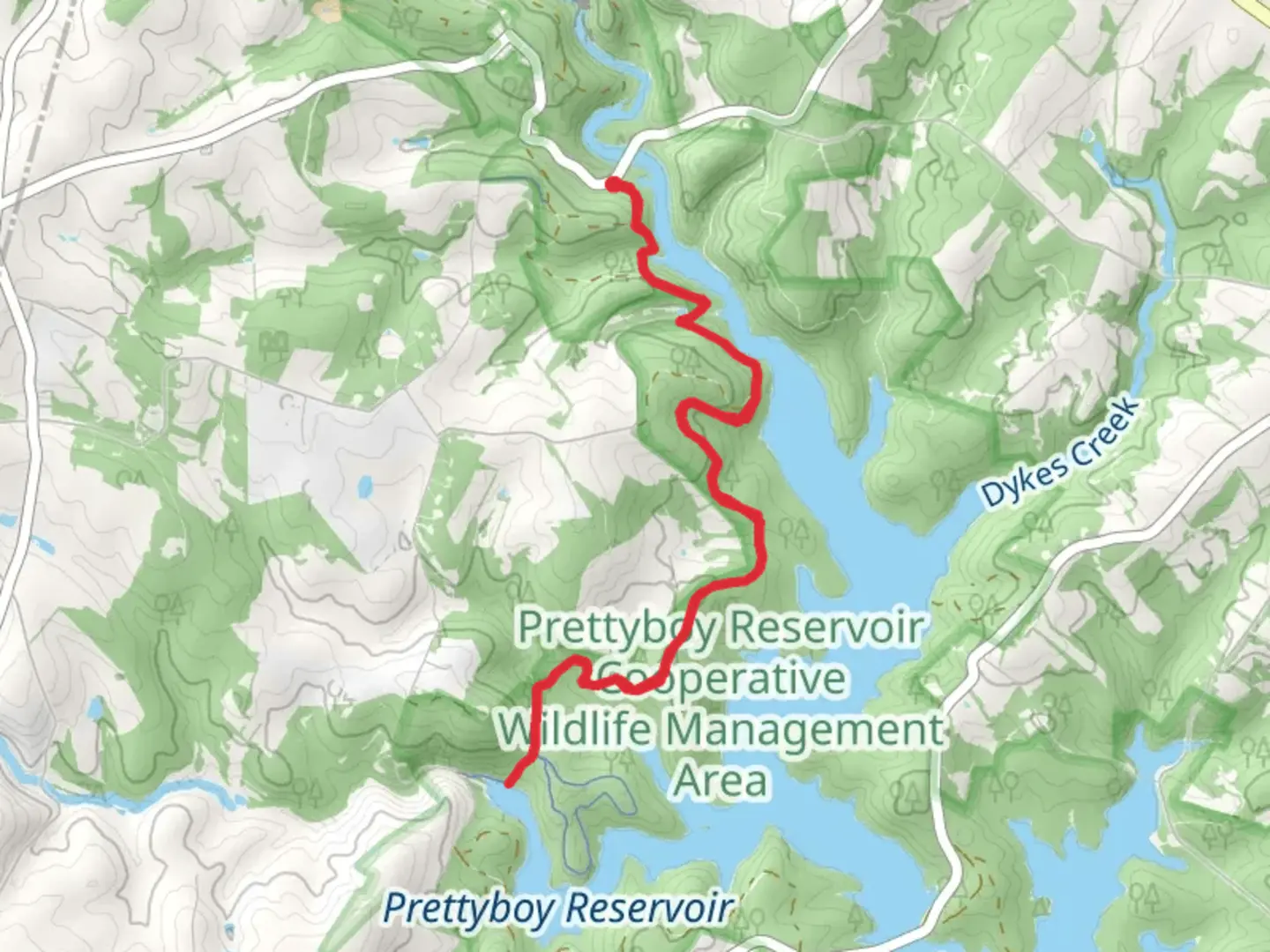 An image depicting the trail Gunpowder Falls and Grave Run and its surrounding area.