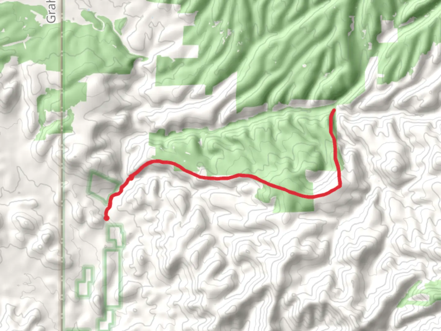 An image depicting the trail War Finance via Robinson Mesa Trail and its surrounding area.
