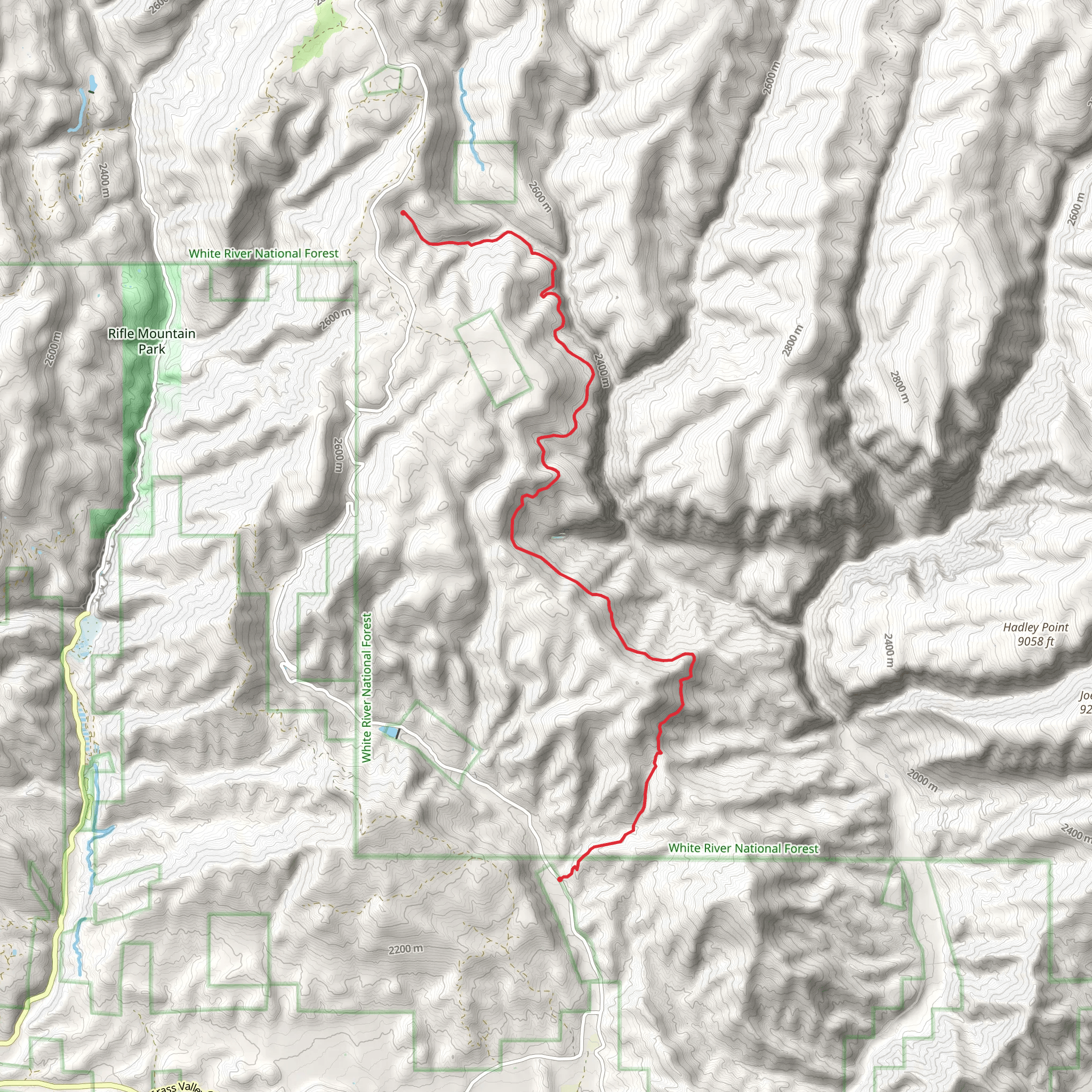 Mansfield Ditch Trail mobile static map
