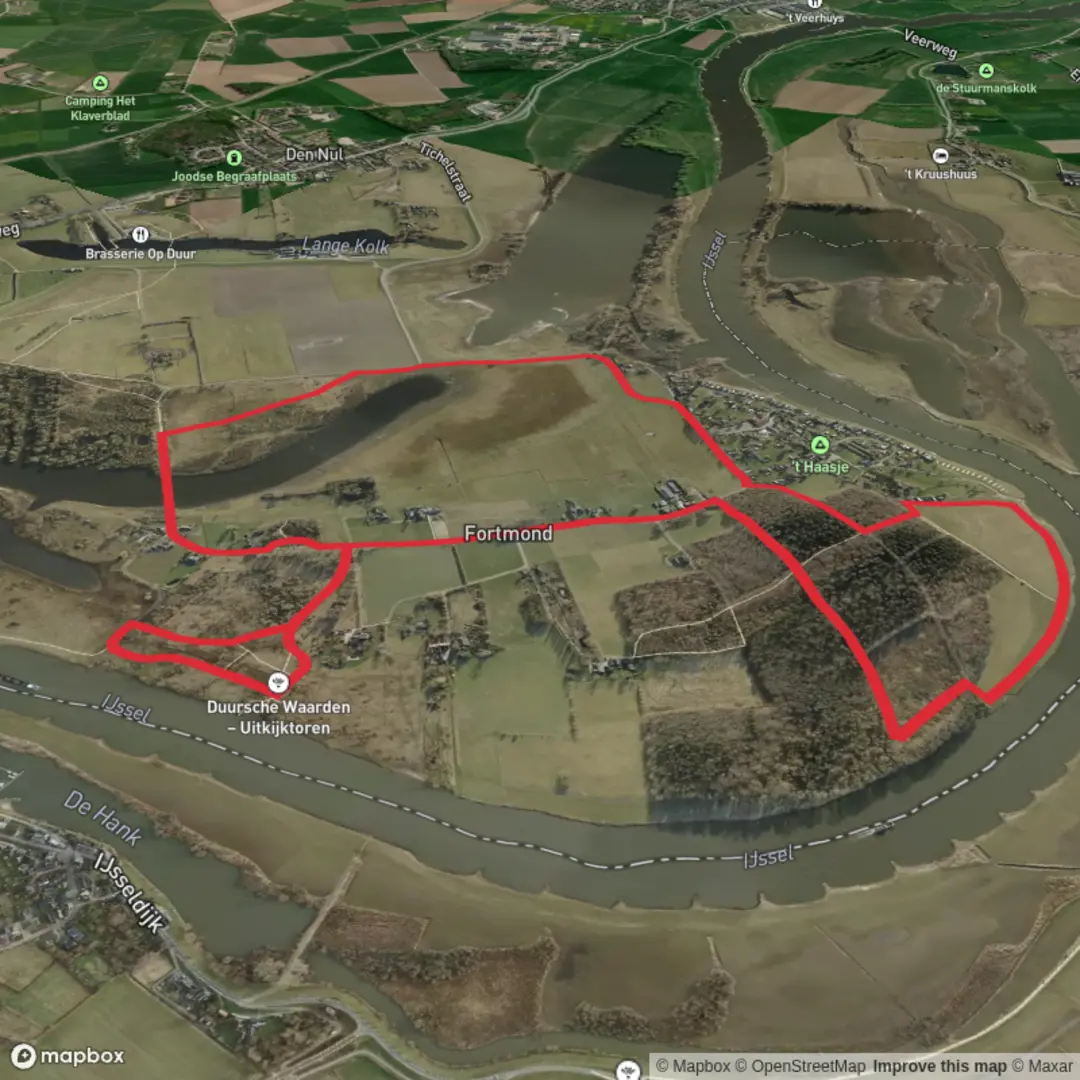 An image depicting the trail Achterweerd and Steenfabriek Loop and its surrounding area.