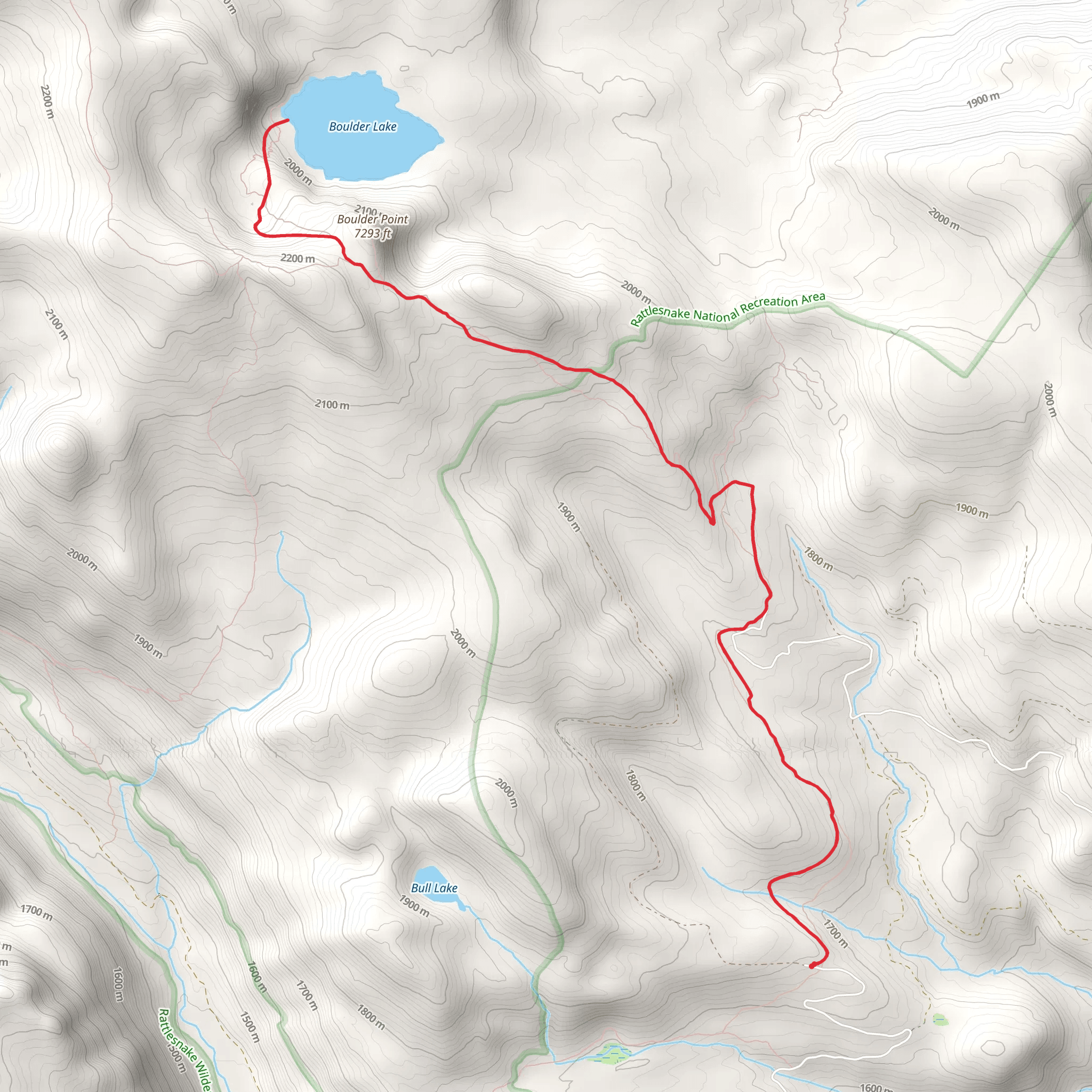Boulder Lake Trail mobile static map