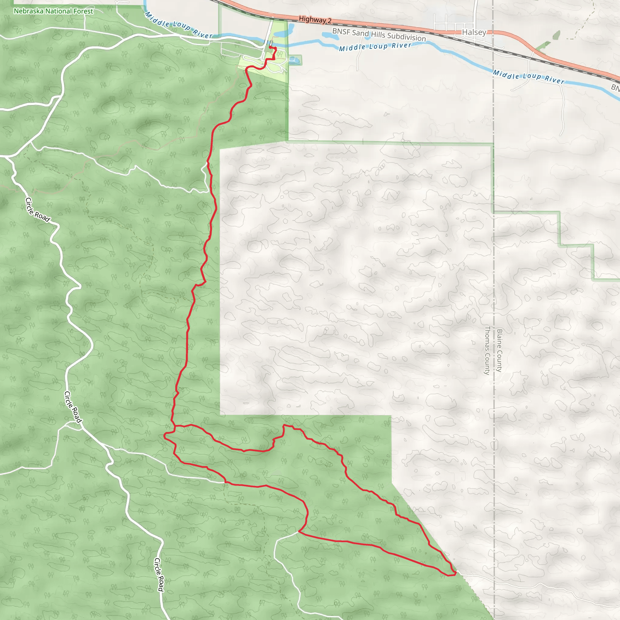 Poison Ivy Loop Trail mobile static map
