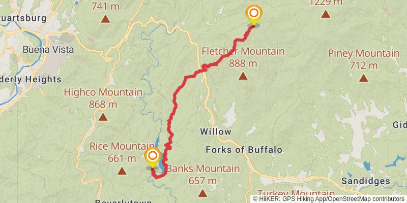 Appalachian Trail - Virginia stage 34 Map