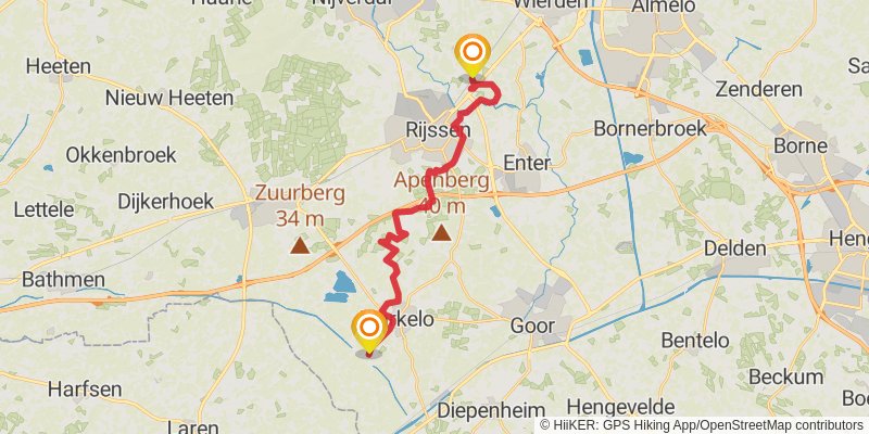 Overijssels Havezatenpad stage 5 Map