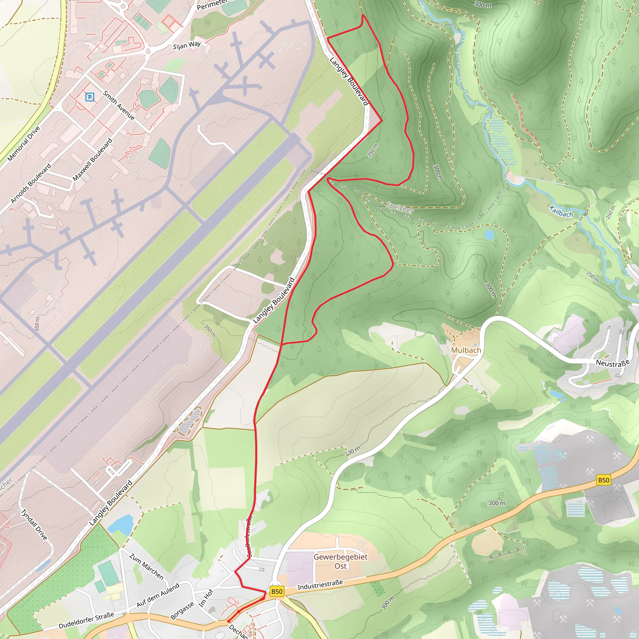 Burgscheider Mauer Loop via Binsfeld mobile static map