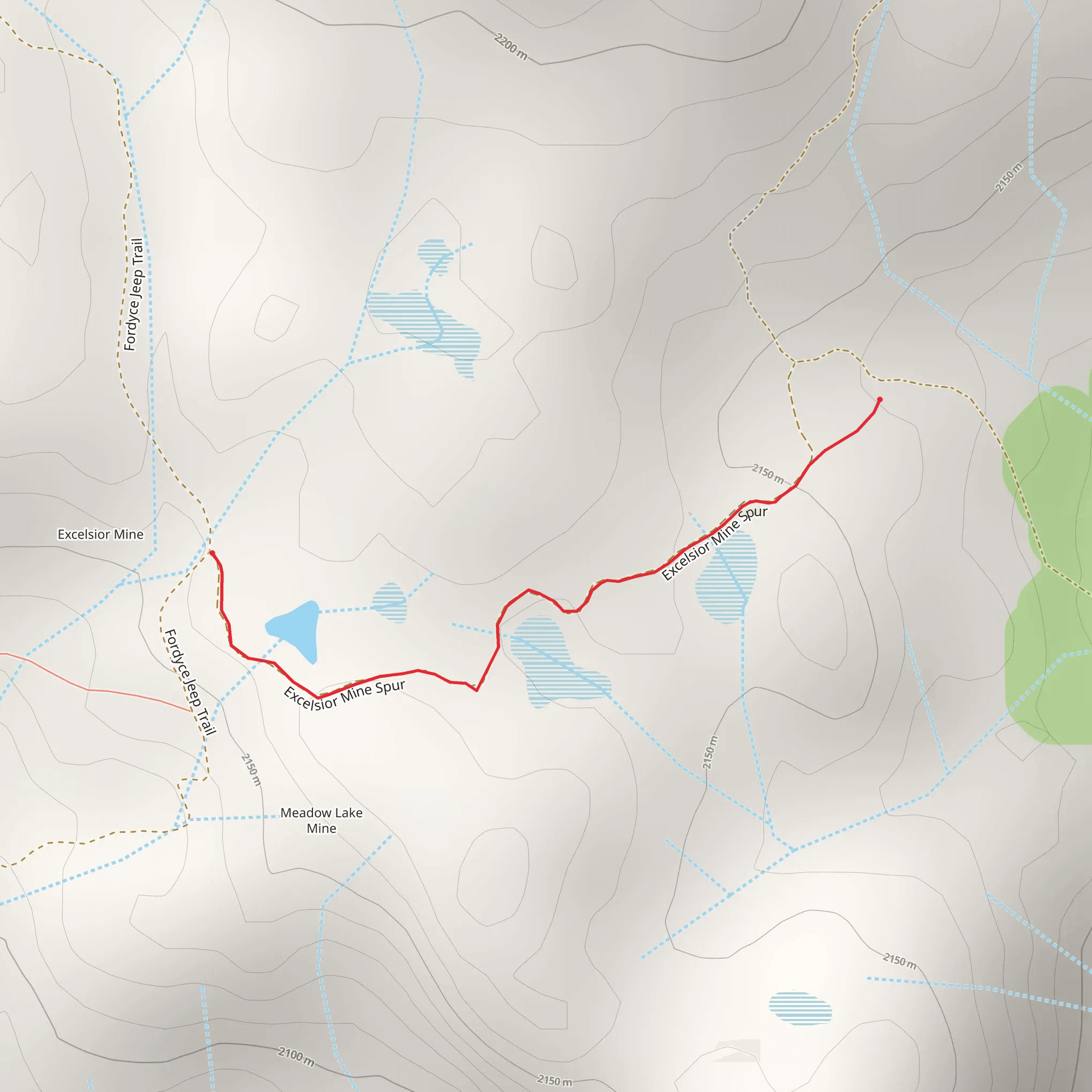 Excelsior Mine Spur Trail mobile static map