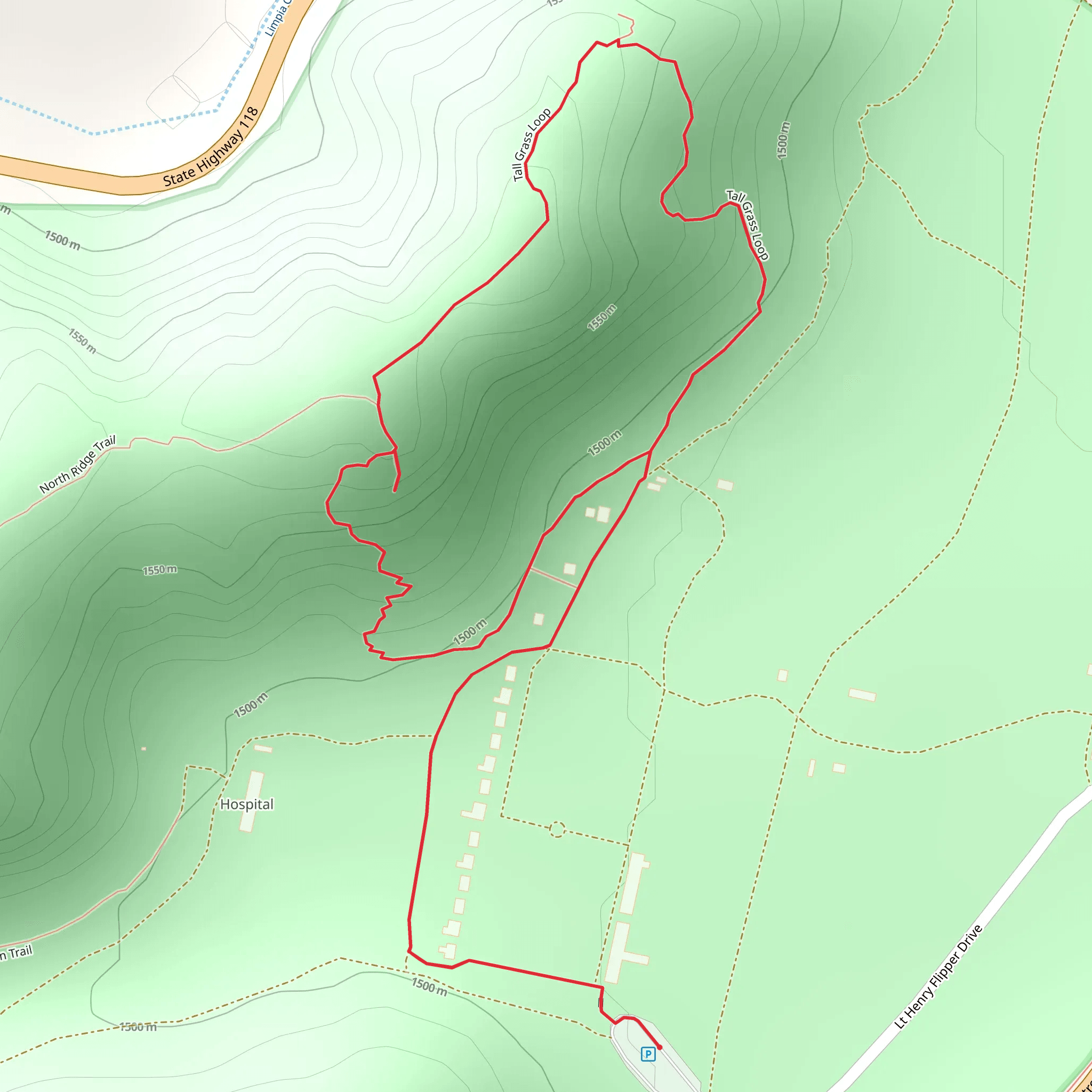 Tall Grass Loop mobile static map