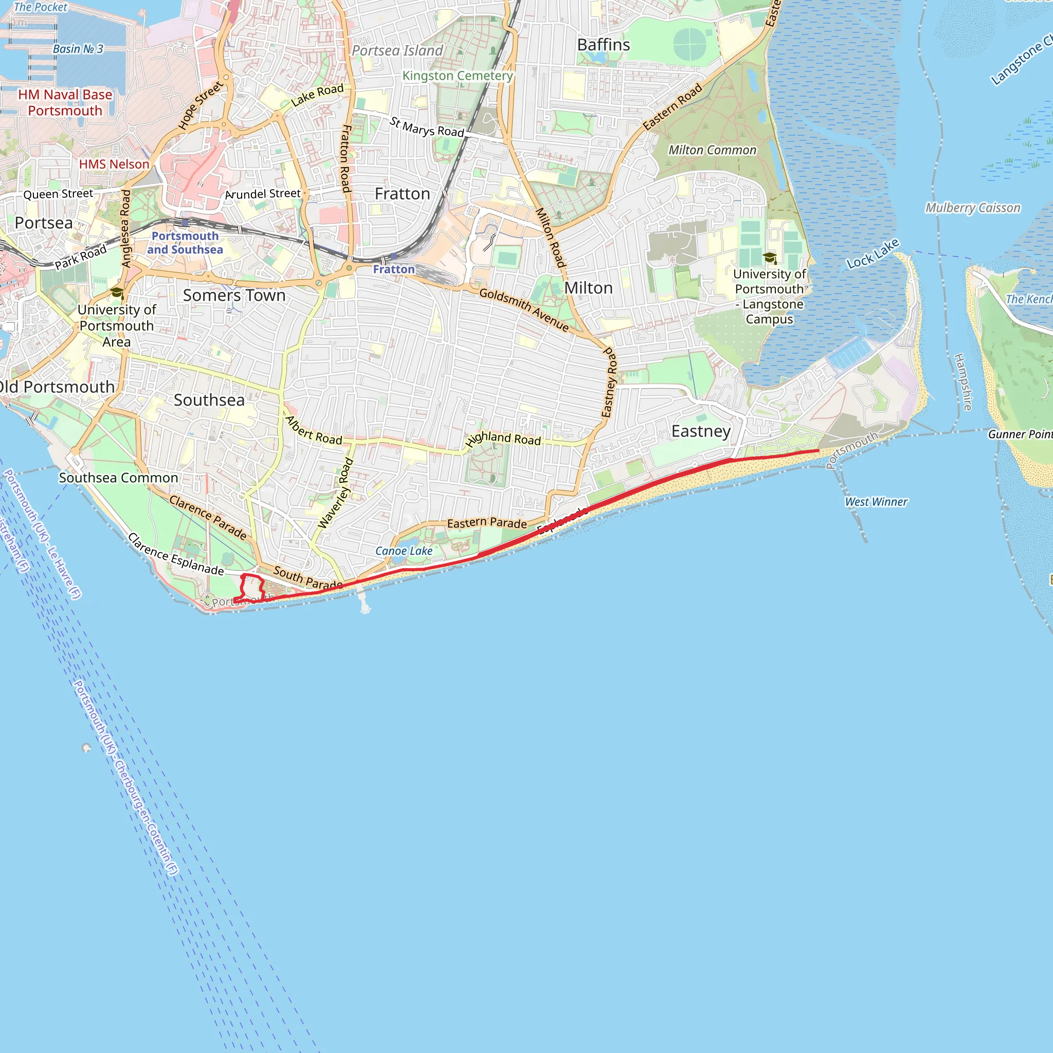Eastney Fort East and Holiday Park mobile static map