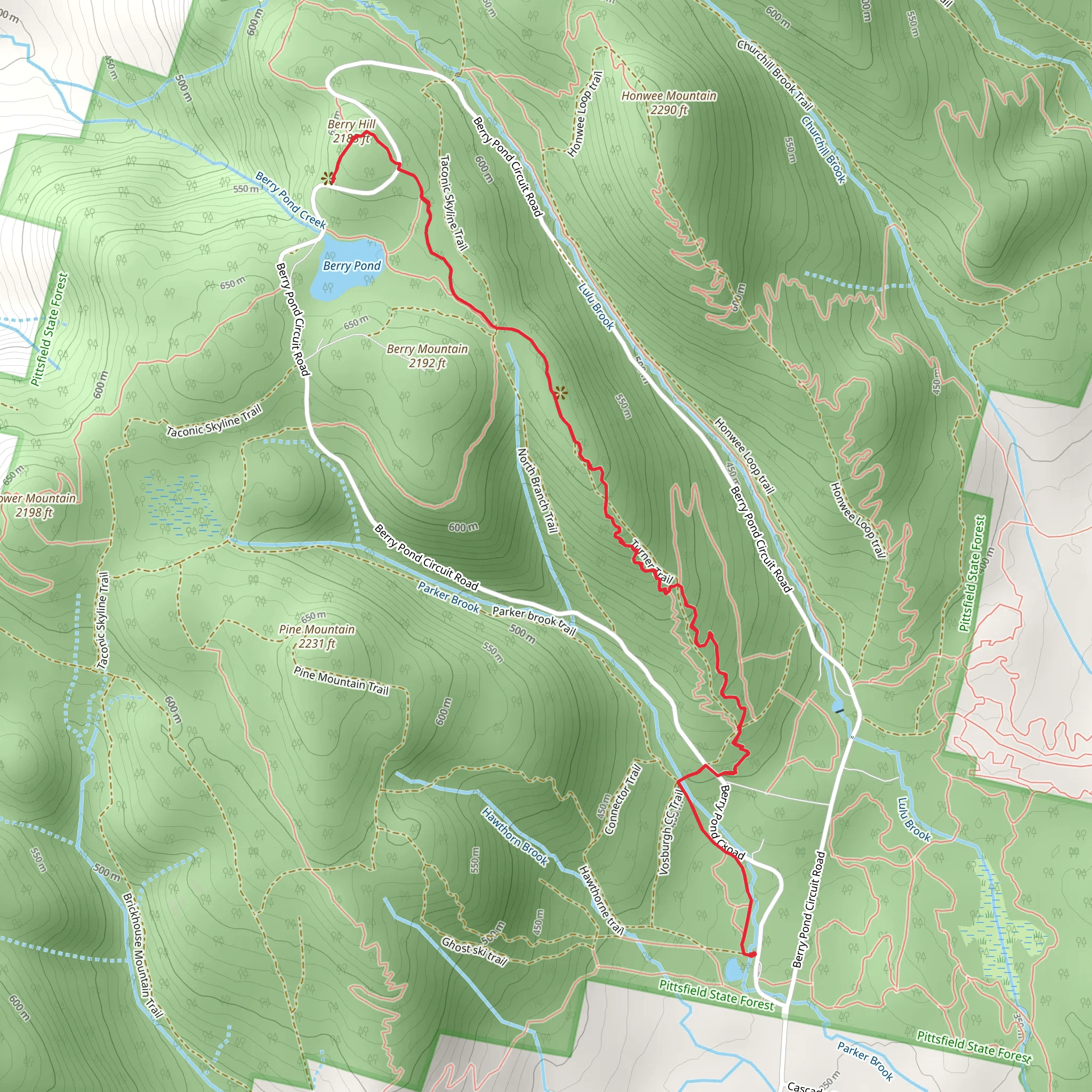 Berry Hill via Tranquility Trail mobile static map