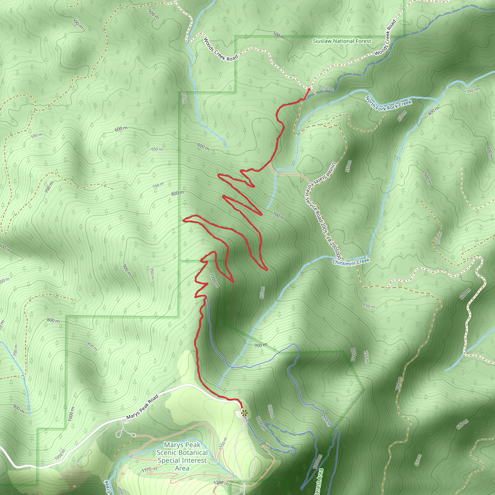 North Ridge Trail mobile static map