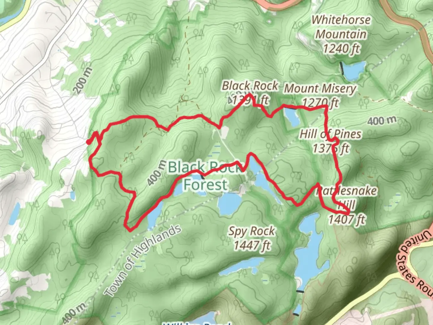 An image depicting the trail Aleck Meadow Reservoir and Shhagnum Pond Loop and its surrounding area.