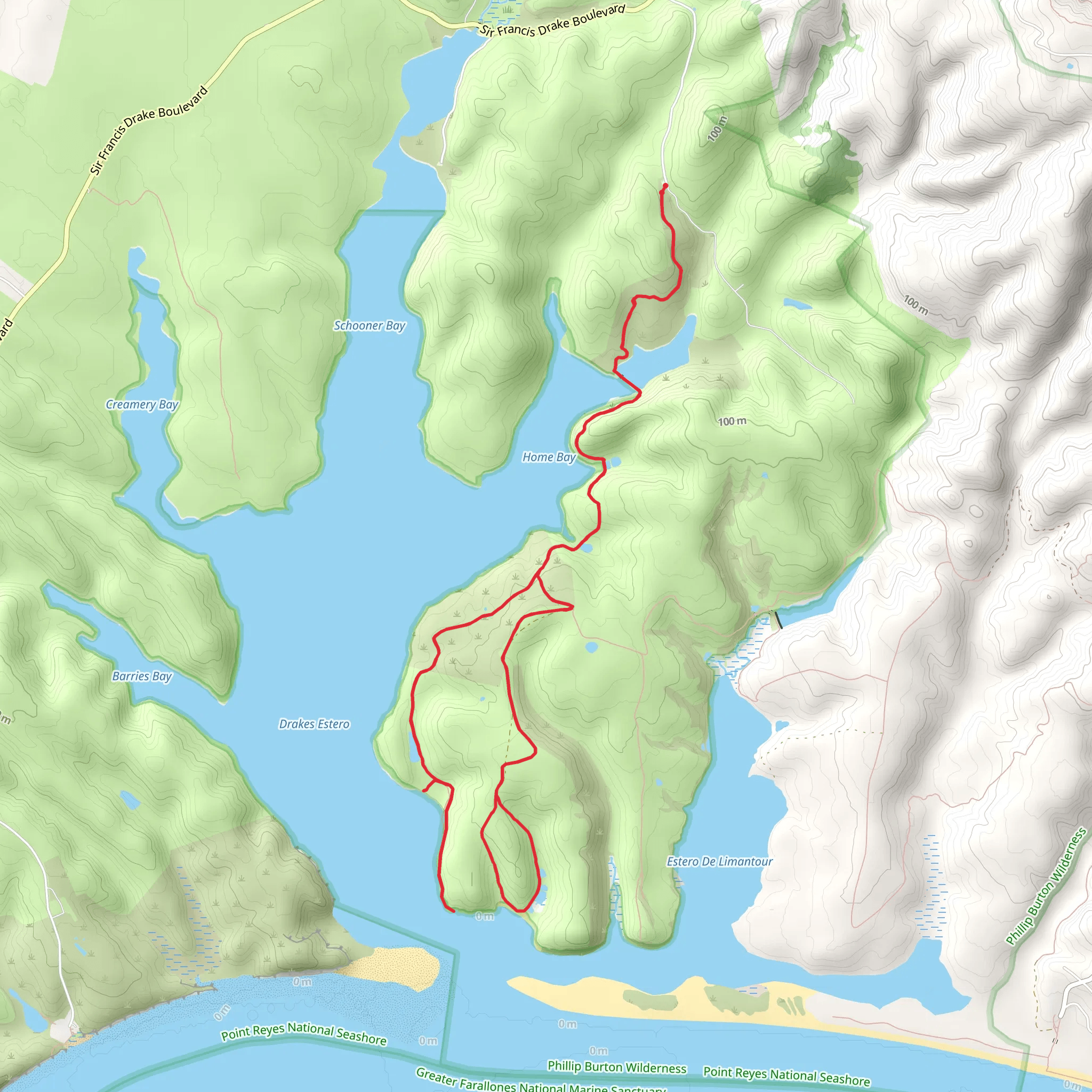 Estero and Sunset Beach Trail mobile static map