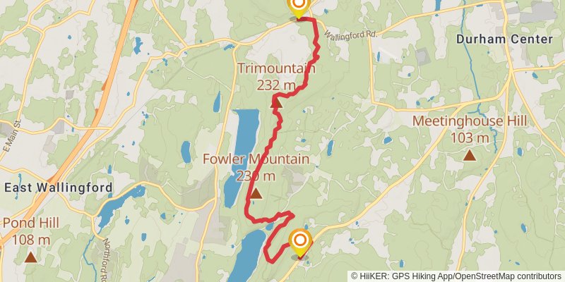 New England Trail stage 17 Map