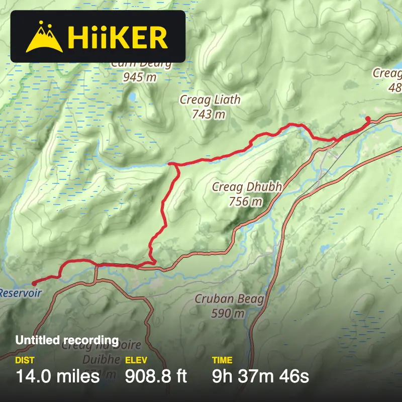 A map preview of the recording Untitled recording.