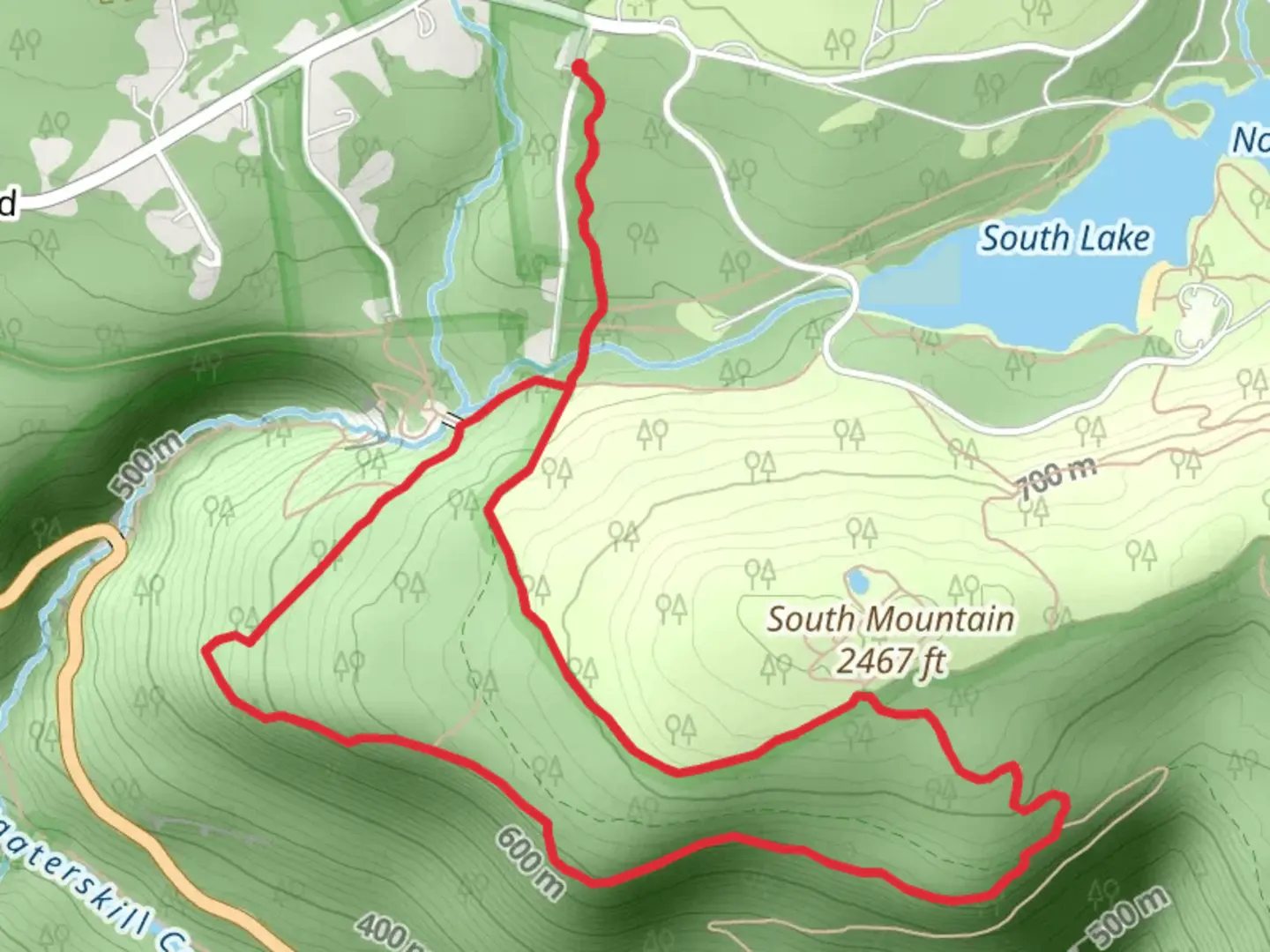 An image depicting the trail South Mountain Loop via Escarpment Trail Loop and its surrounding area.
