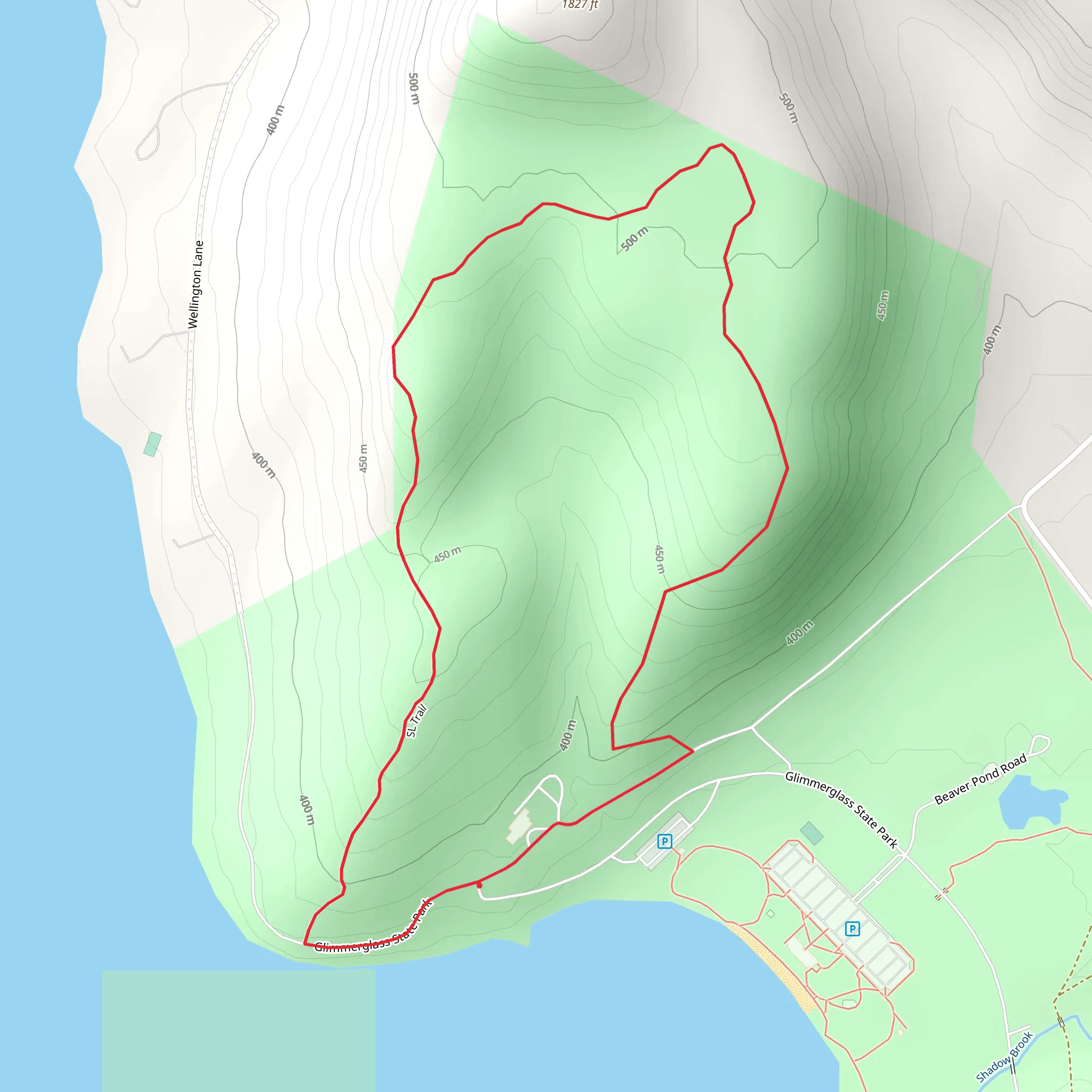 Mount Wellington via SL Trail mobile static map