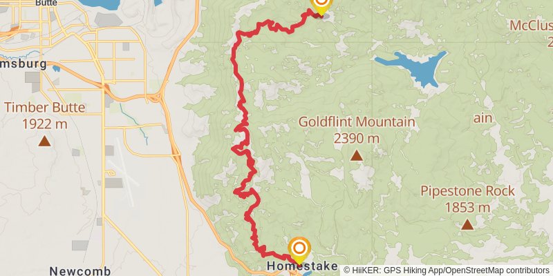 Continental Divide Trail - Montana And Idaho stage 47 Map