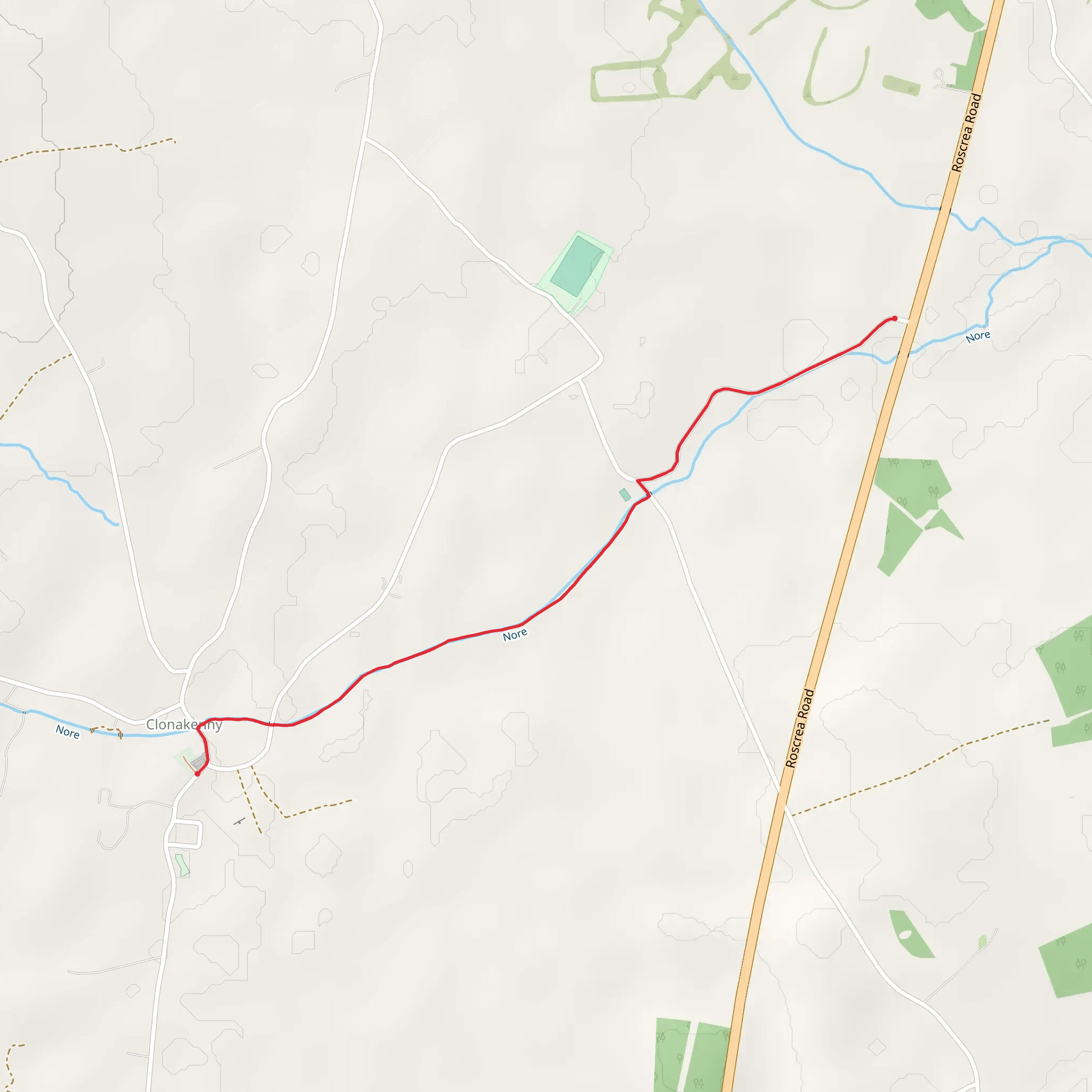 The Source of the Nore Walking Trail mobile static map