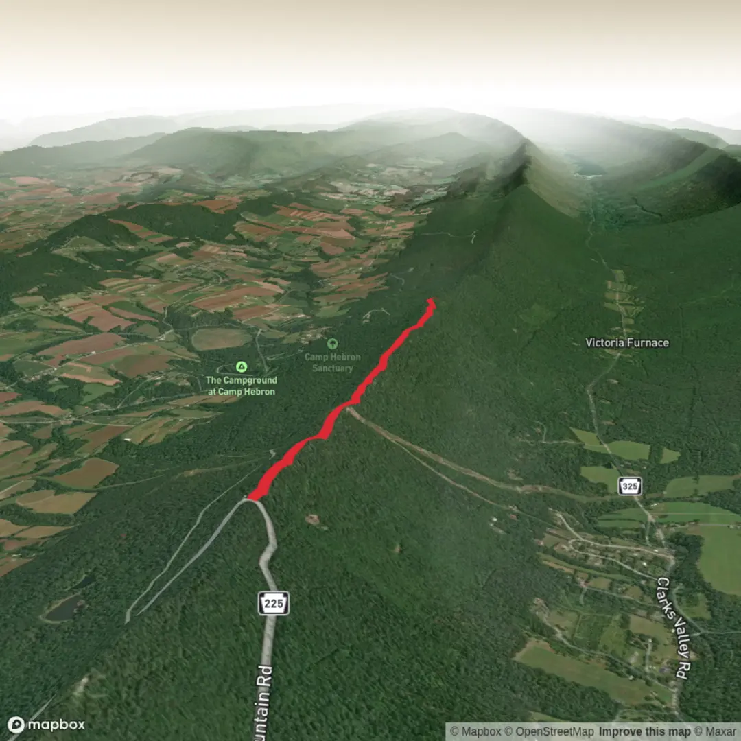 An image depicting the trail Table Rock View via Appalachian National Scenic Trail and its surrounding area.