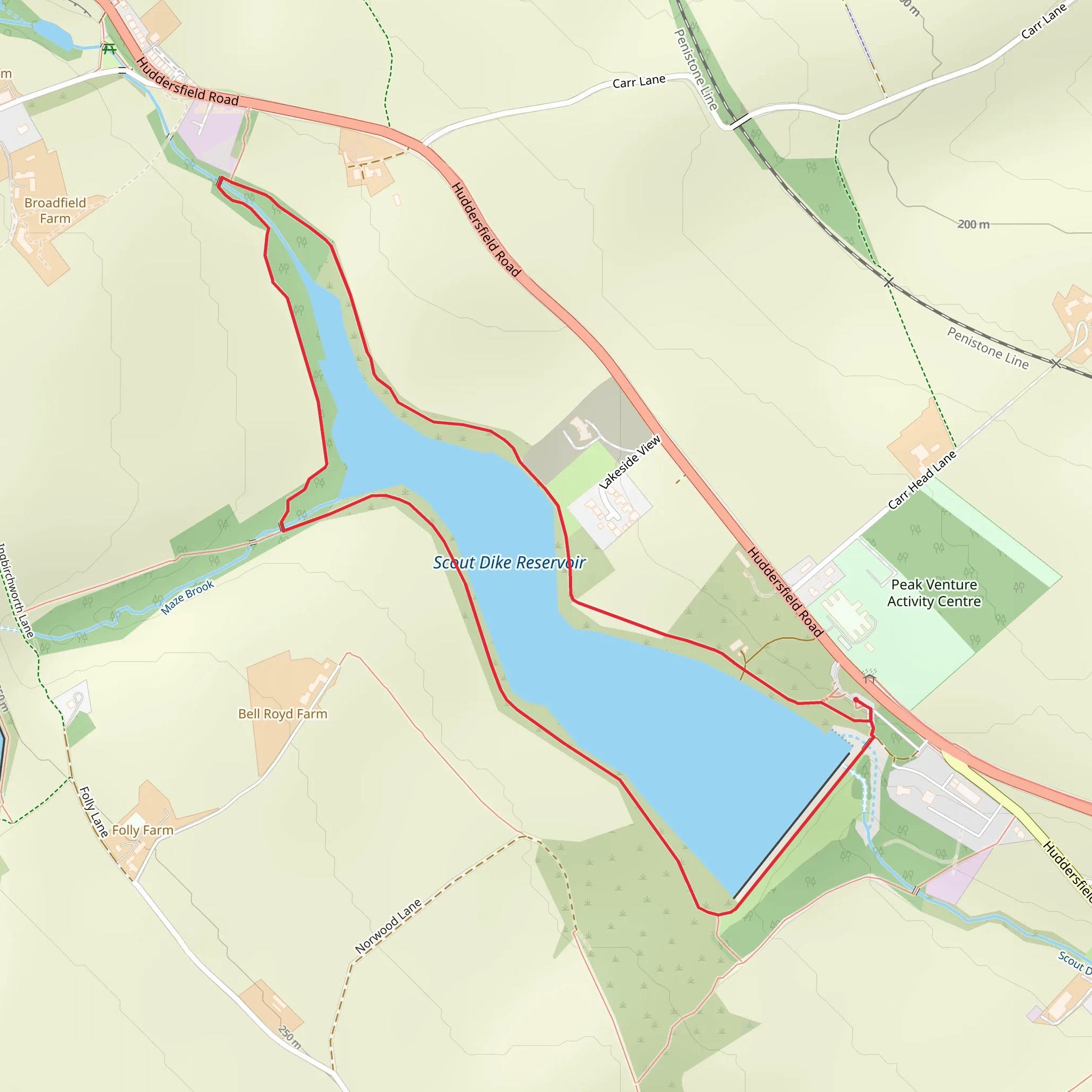 Scout Dike Reservoir Loop mobile static map