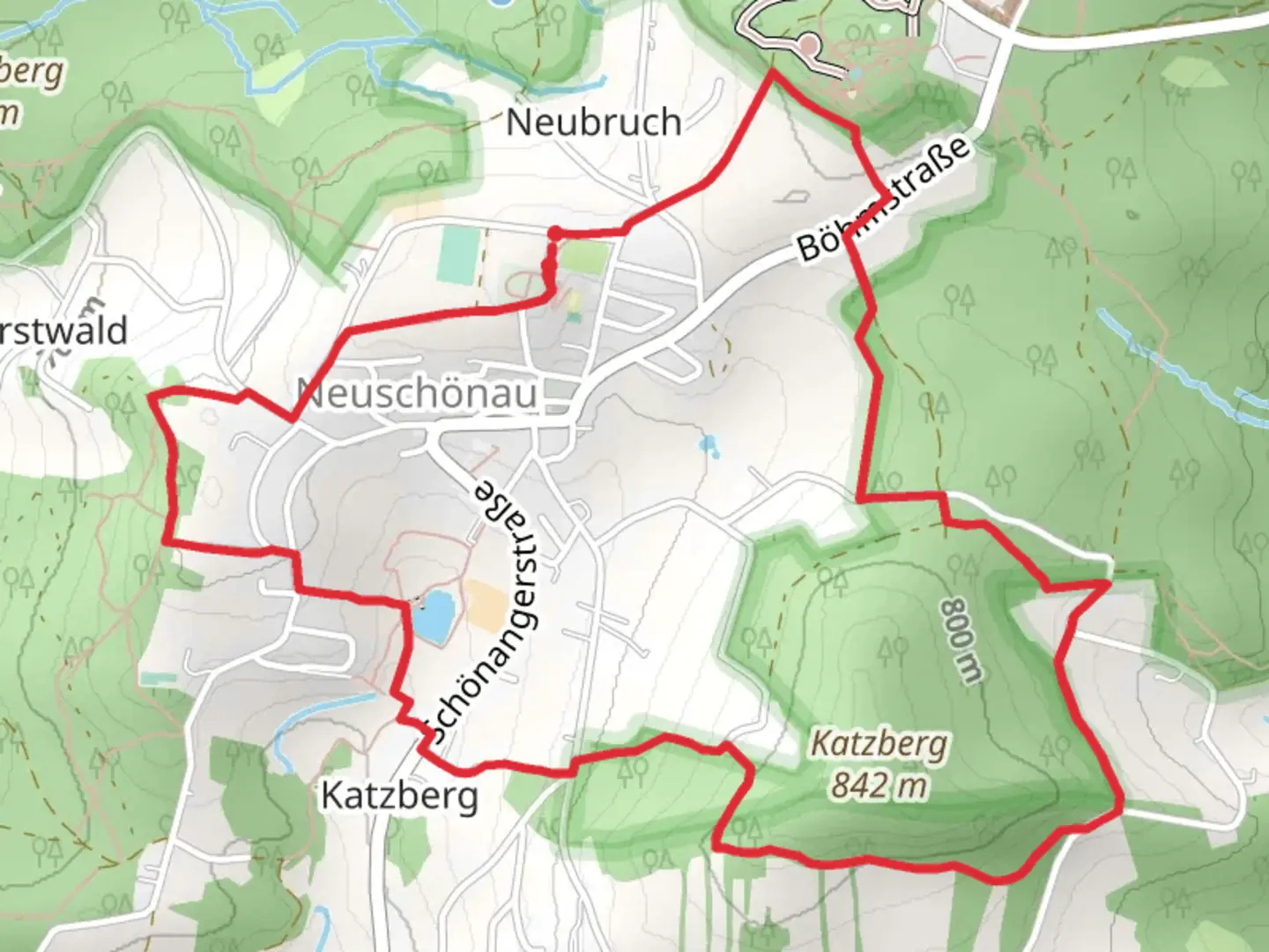 An image depicting the trail Haustaube and its surrounding area.