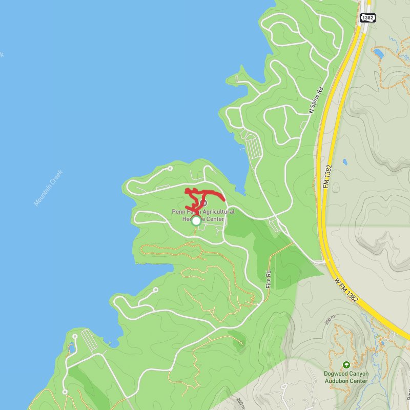 A map preview of the recording Penn Farm.