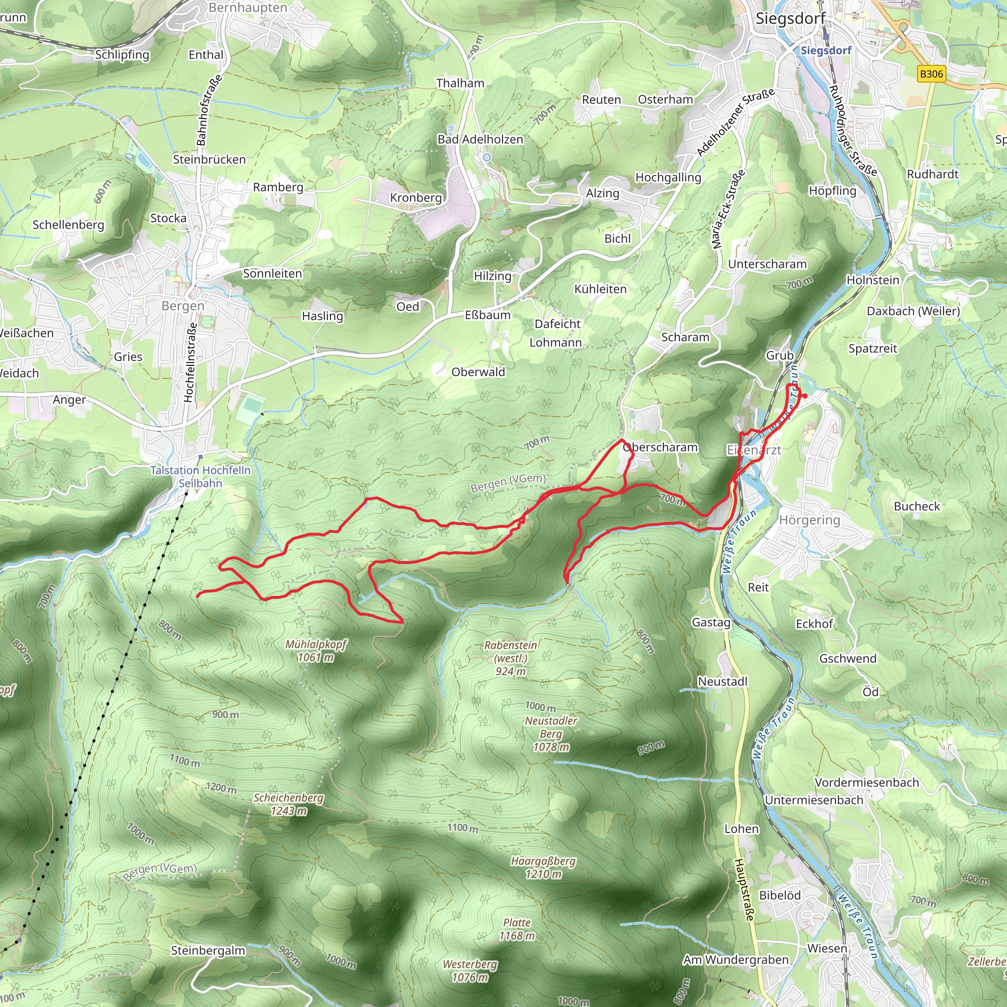 Franciscan Friars Minor monastery Maria Eck and Chiemseeblick Loop via Eisenärzt mobile static map