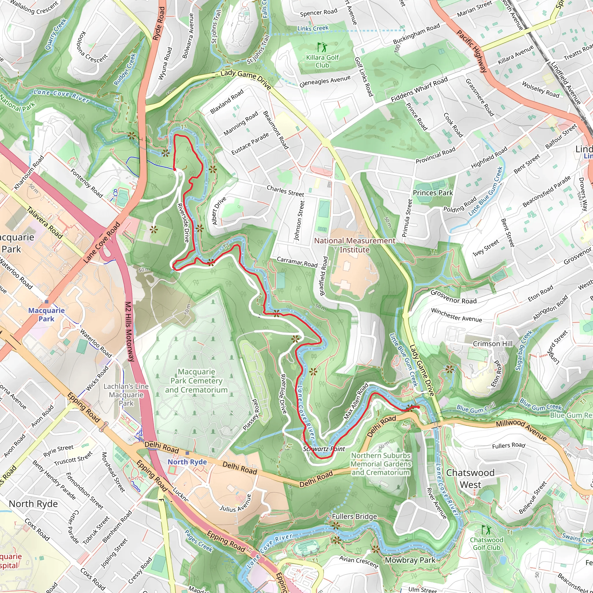 Riverside Track mobile static map