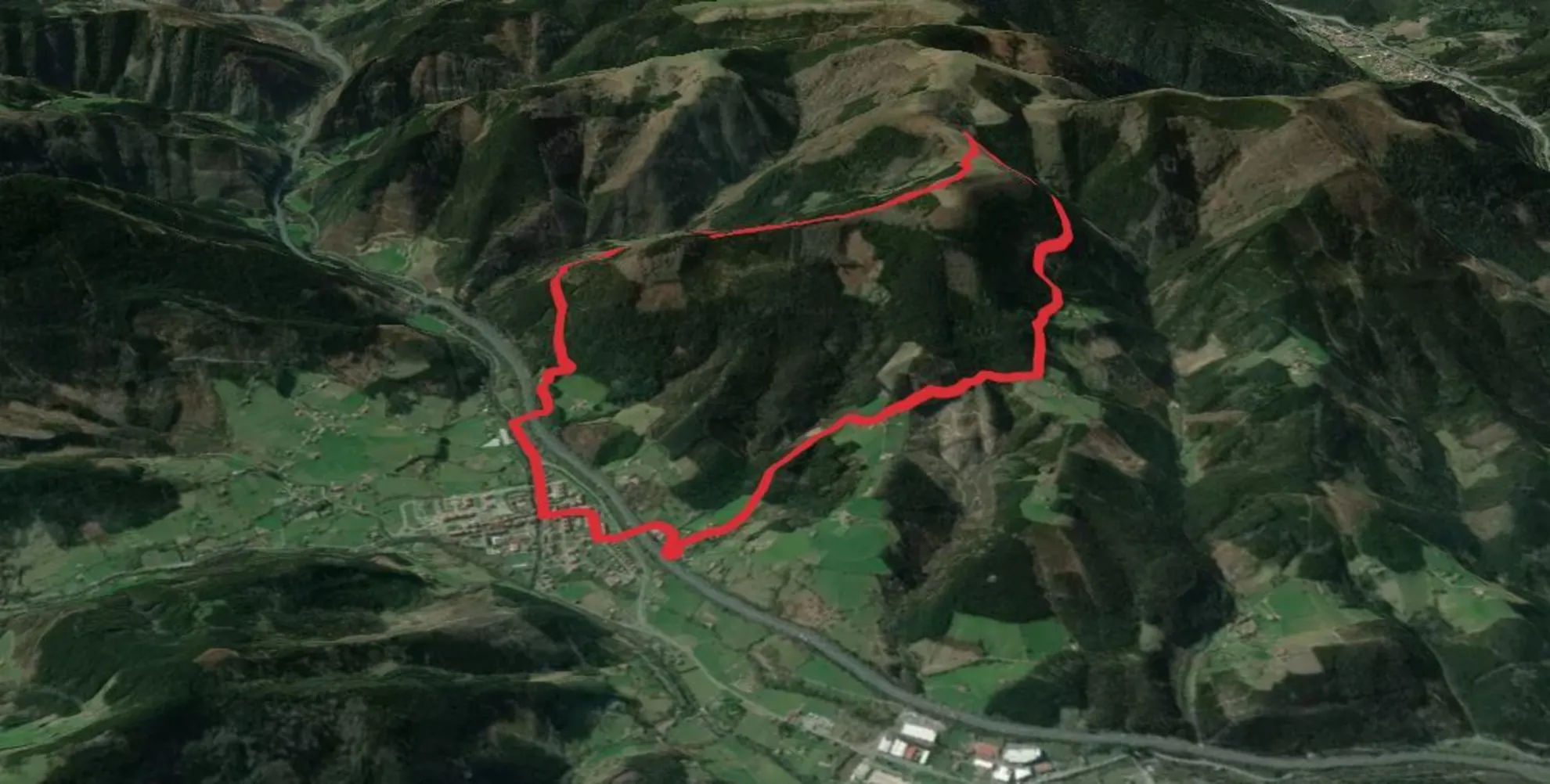 An image depicting the trail Zubiaur - Santa Marina - Zubiaur PR-BI 35 and its surrounding area.