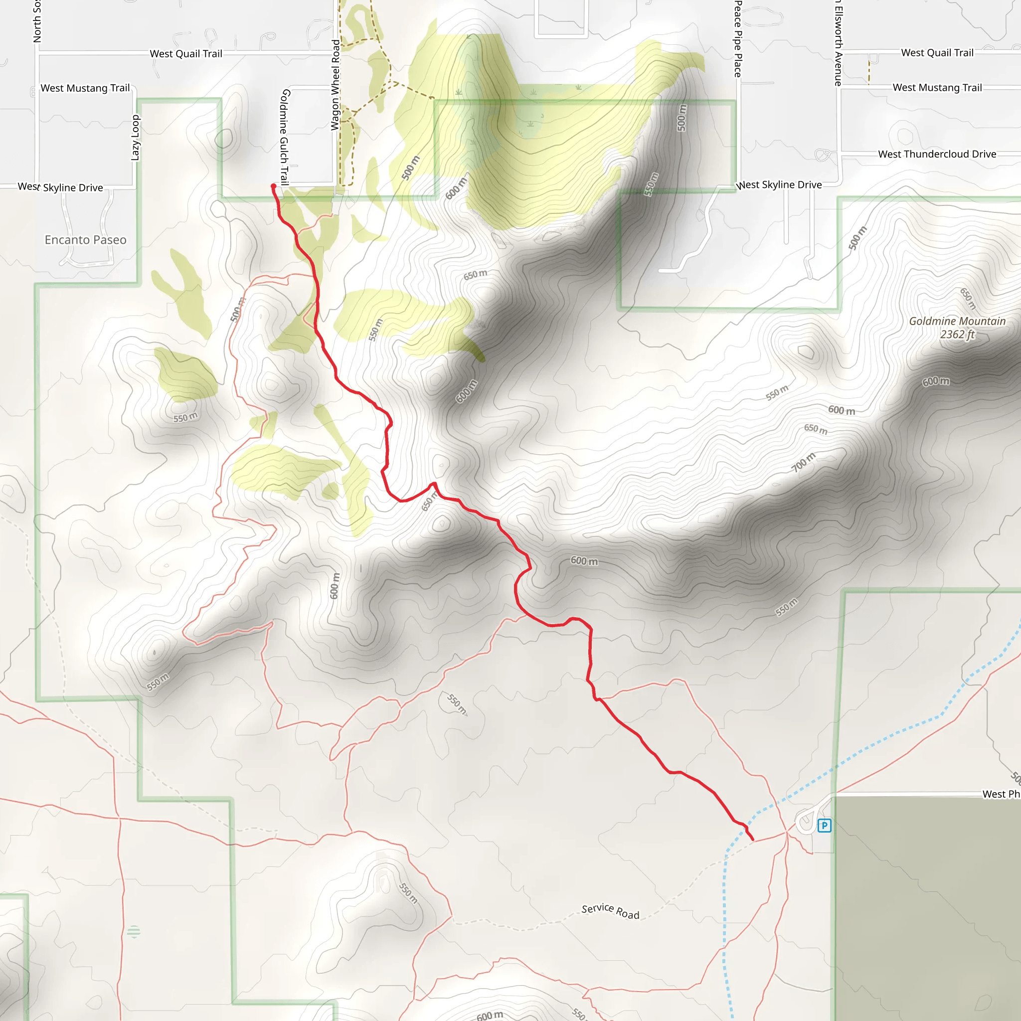 Maricopa Trail mobile static map