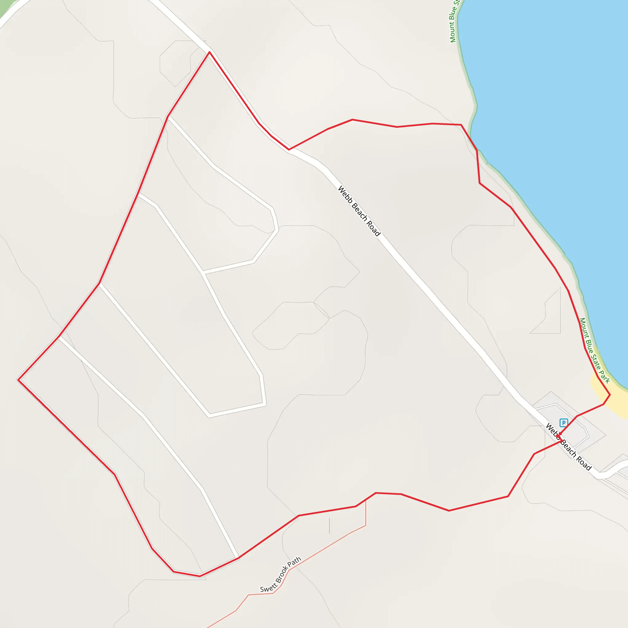 Webb Beach Road Loop mobile static map