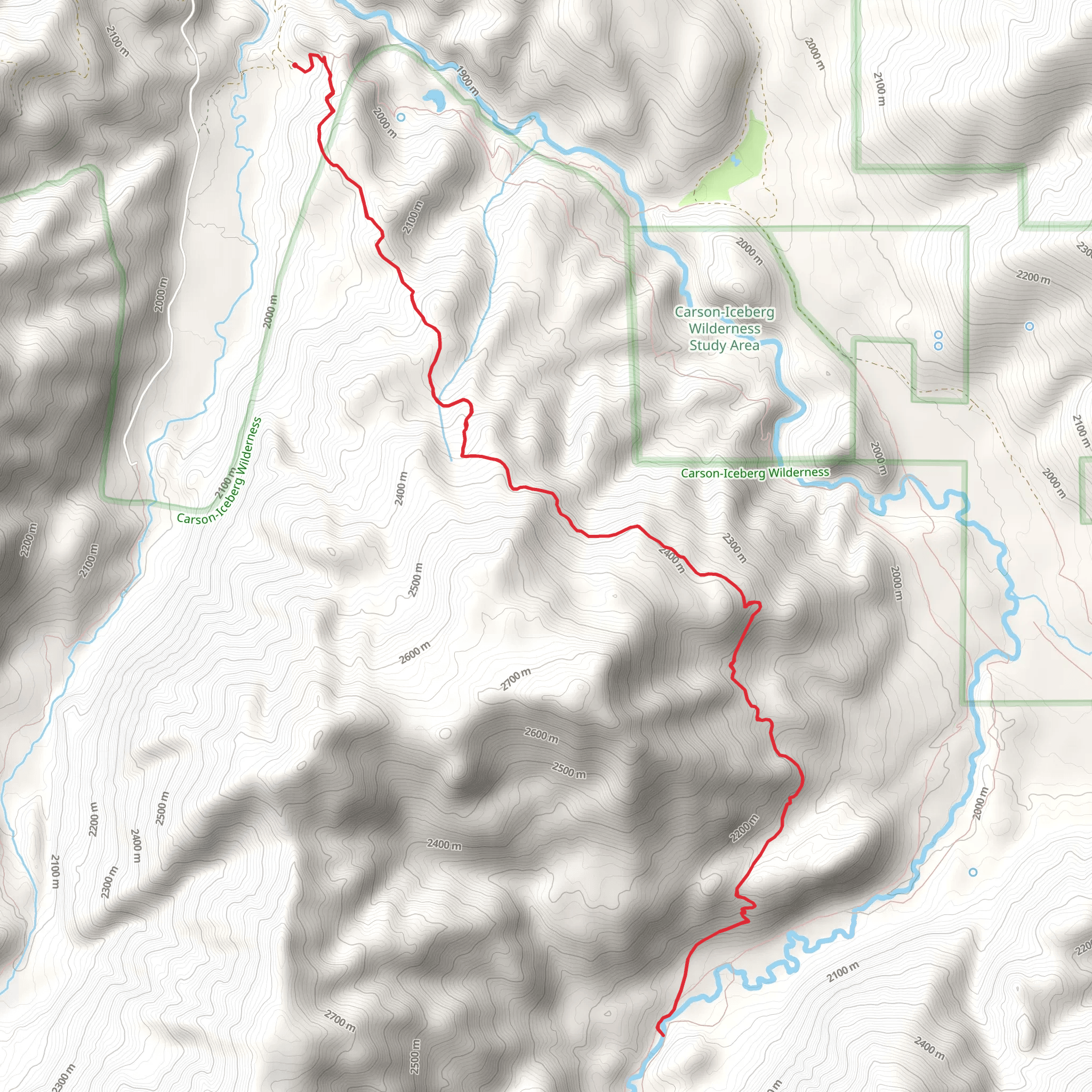East Fork Carson River from Dixon Mine Road mobile static map