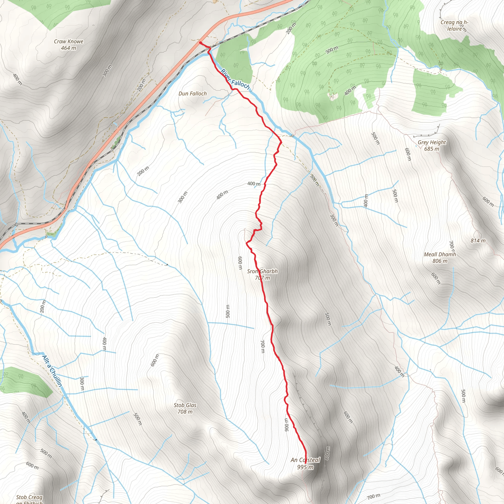 An Caisteal Walk mobile static map
