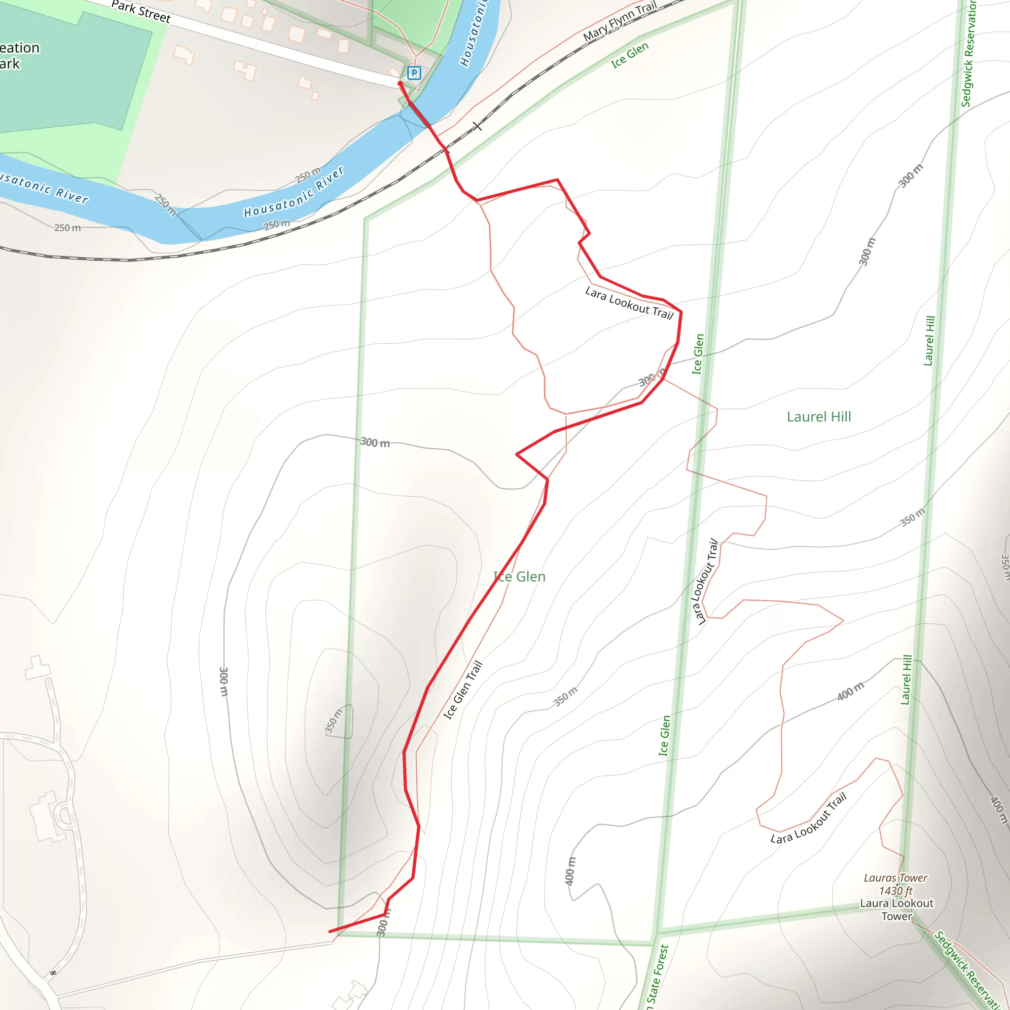 Ice Glen Trail mobile static map