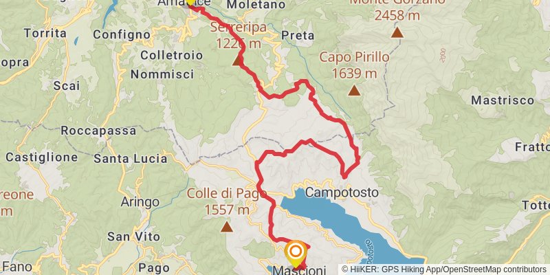 Cammino Nelle Terre Mutate stage 12 Map