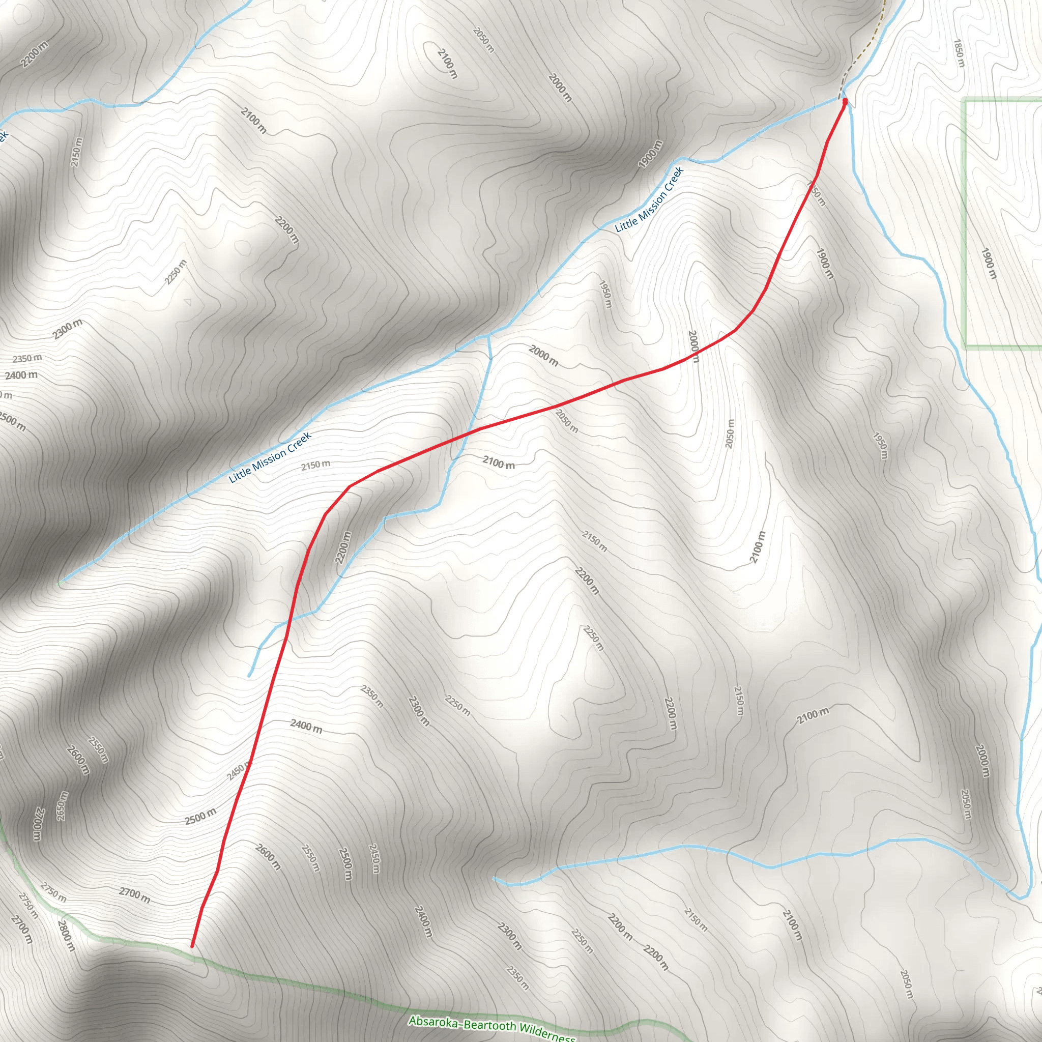 Shell Mountain Trail mobile static map