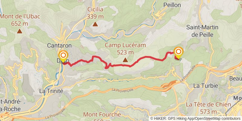 Camino Menton-Candanchu via Arles alt 3 Map