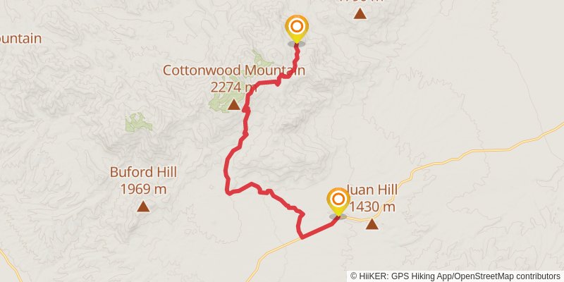 Sky Islands Traverse stage 33 Map
