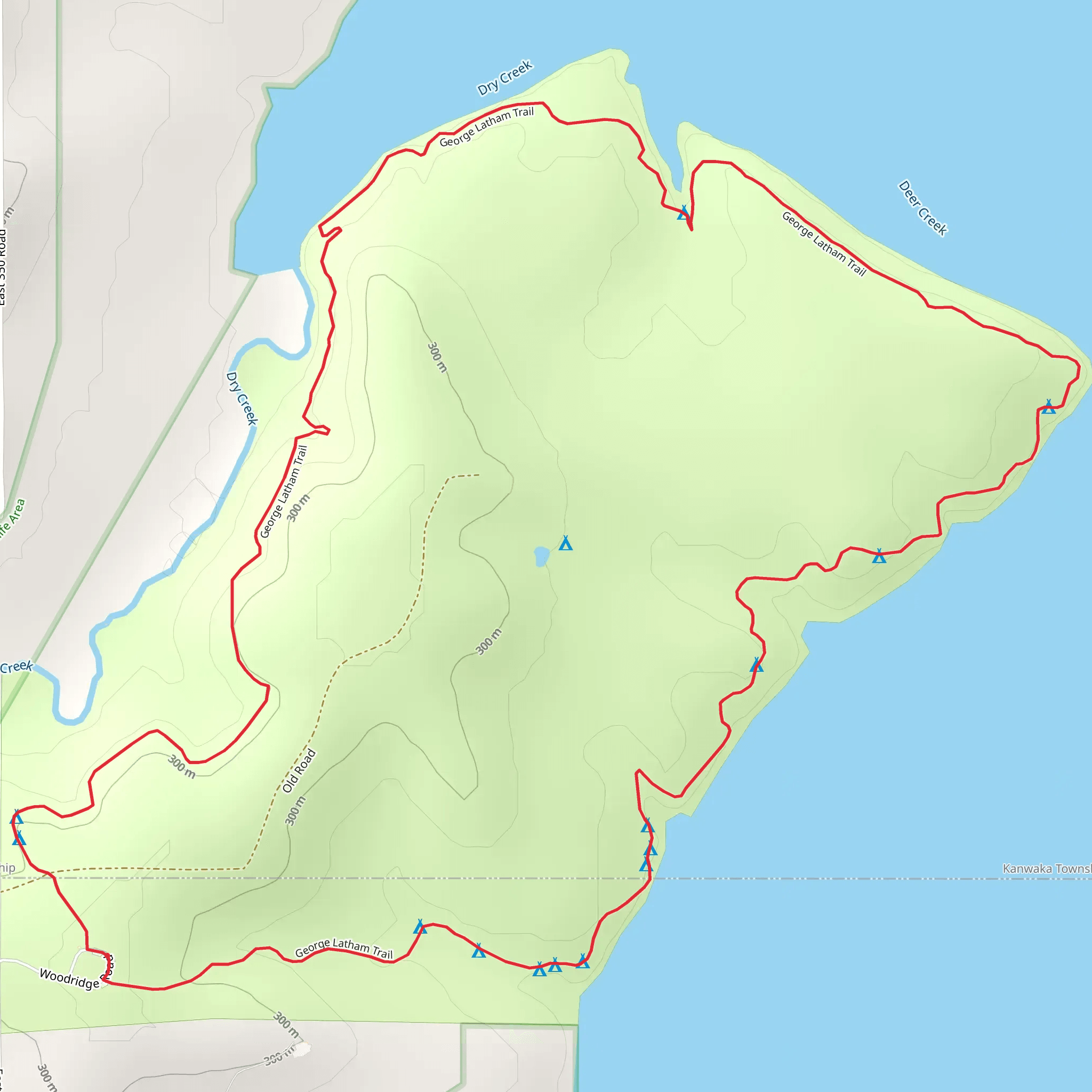 George Latham Loop Trail mobile static map