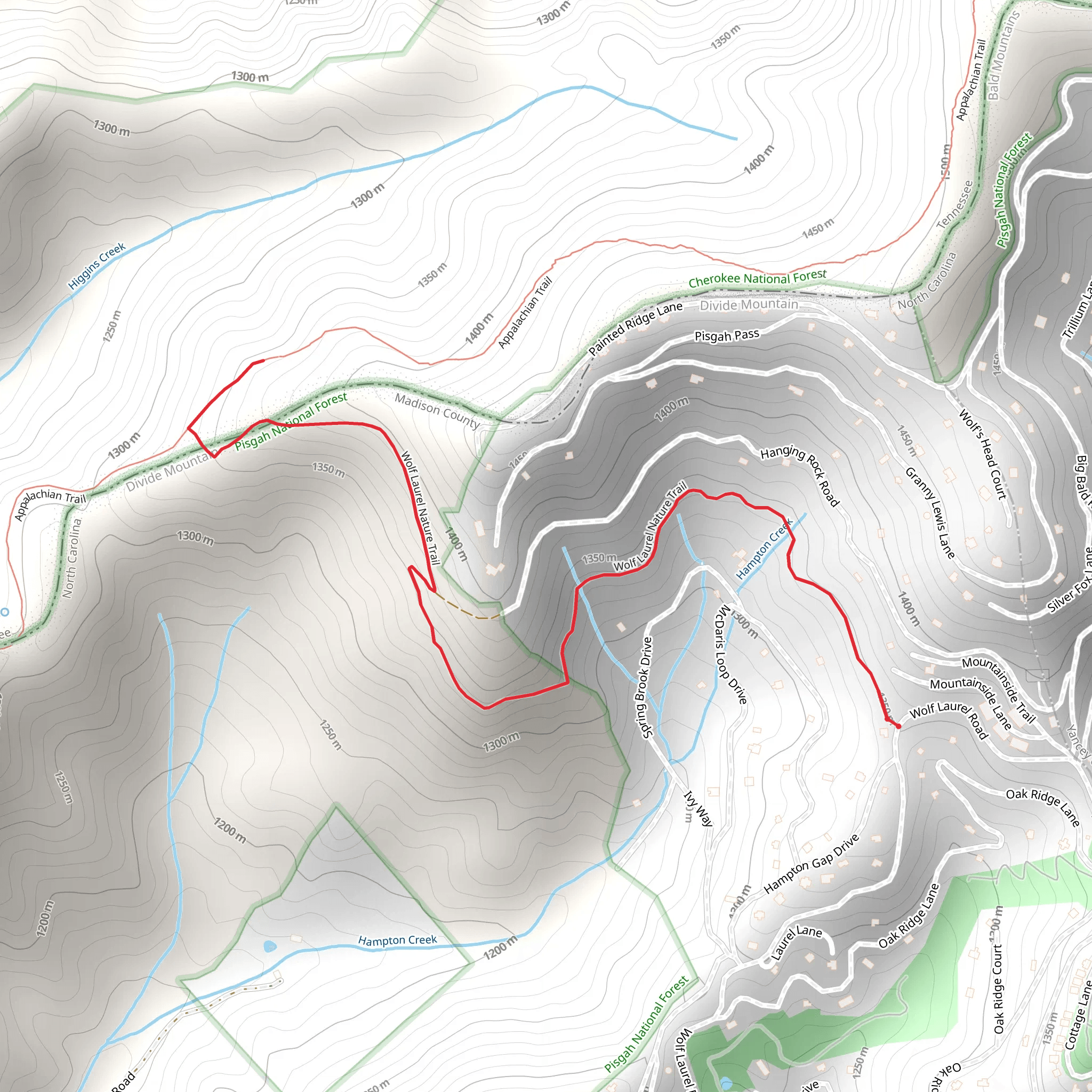Wolf Laurel Nature Trail mobile static map