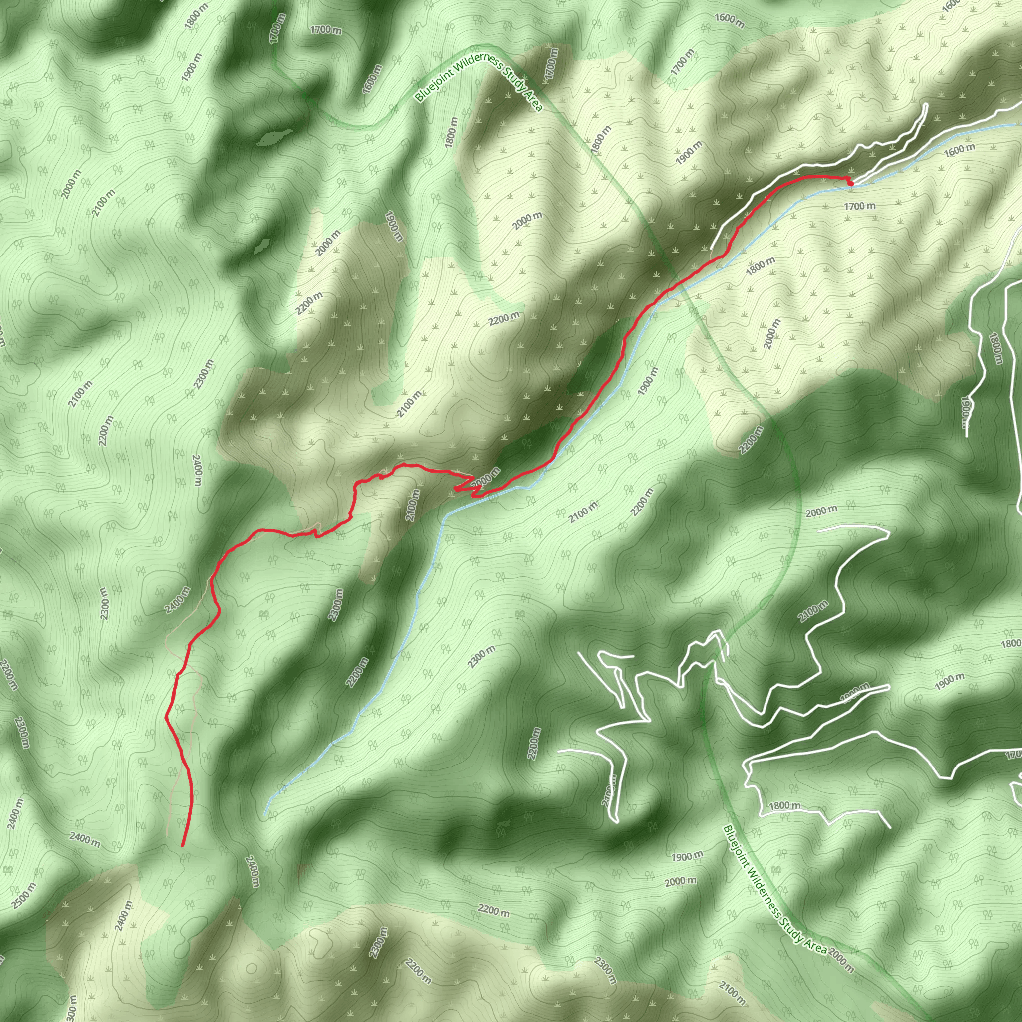 Little Blue Joint Trail mobile static map
