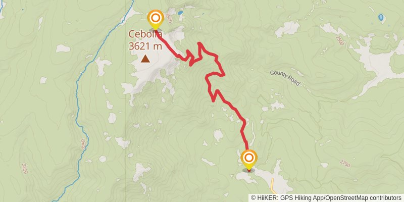 Skyline Trail spur 3 Map