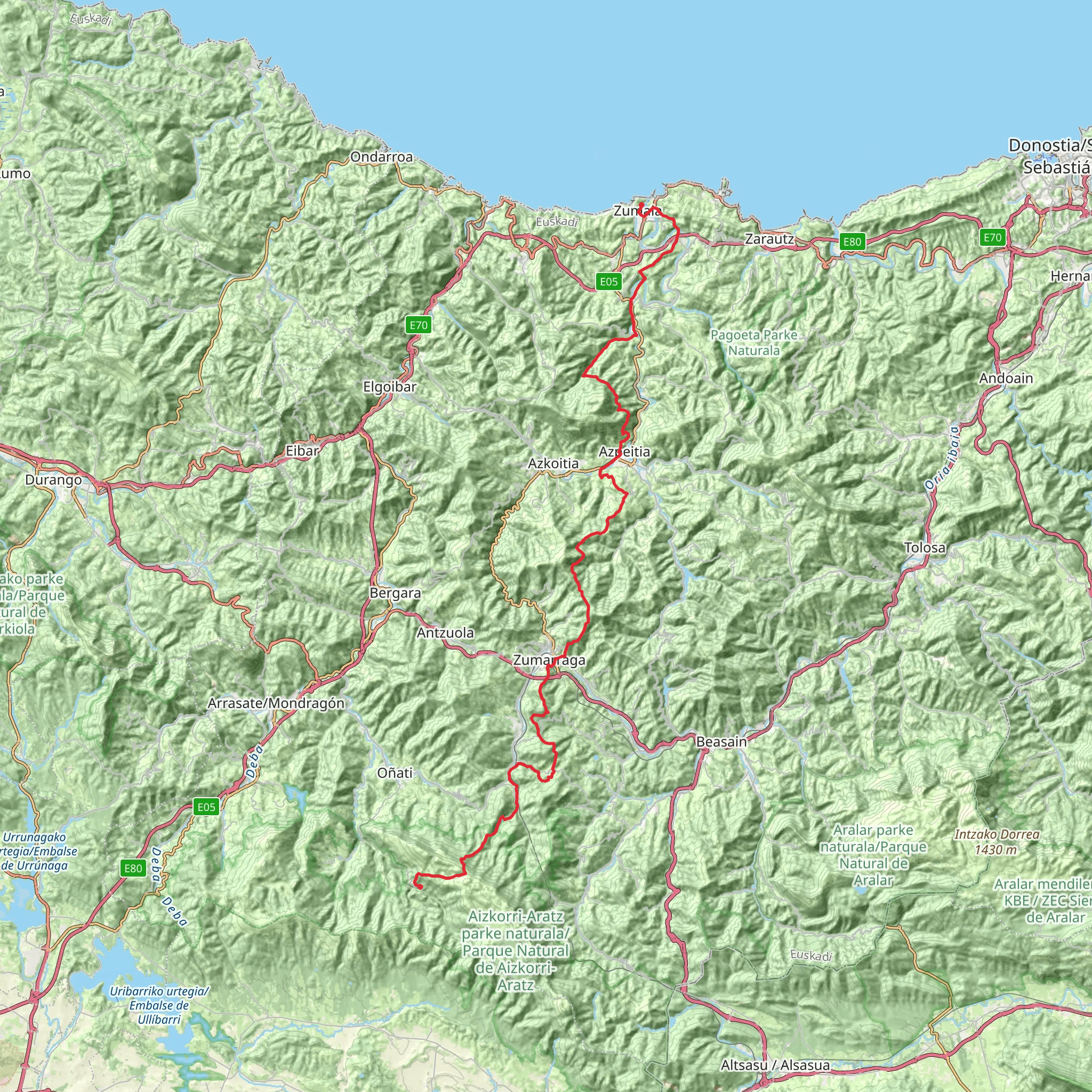 GR 286 Sendero de los tres Templos mobile static map