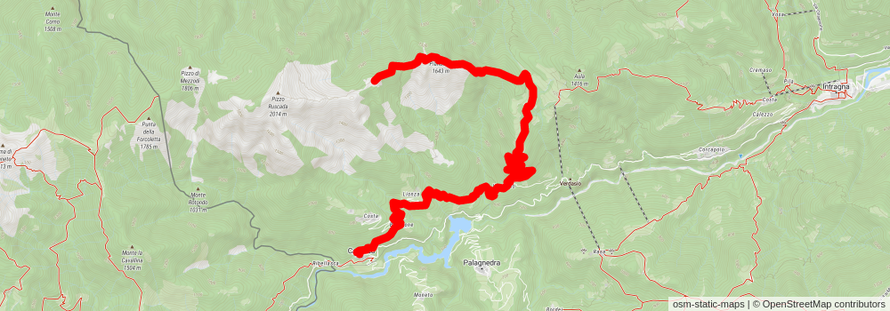 Acona to Bosco Gurin Trail stage 3 Map