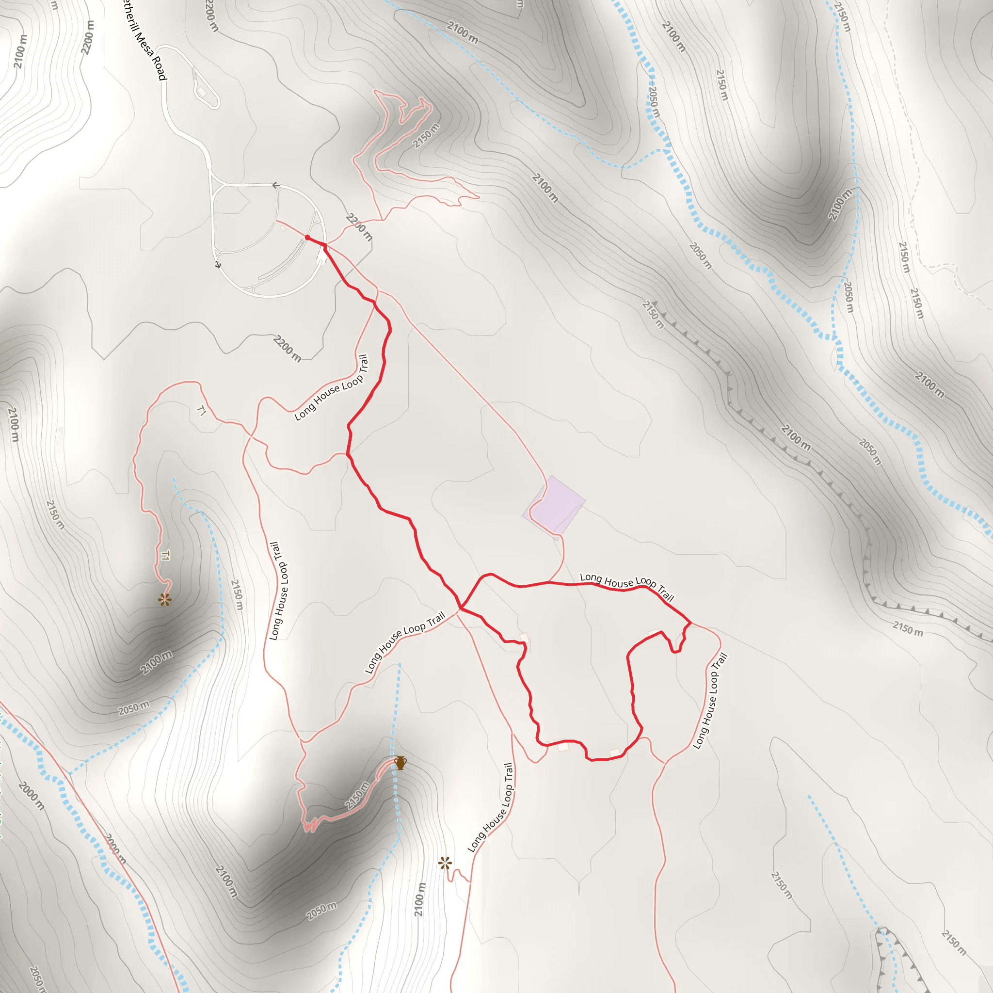 Long House and Badger House Community Loop Trail mobile static map