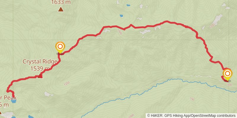 Happy Lake Ridge Trail stage 3 Map