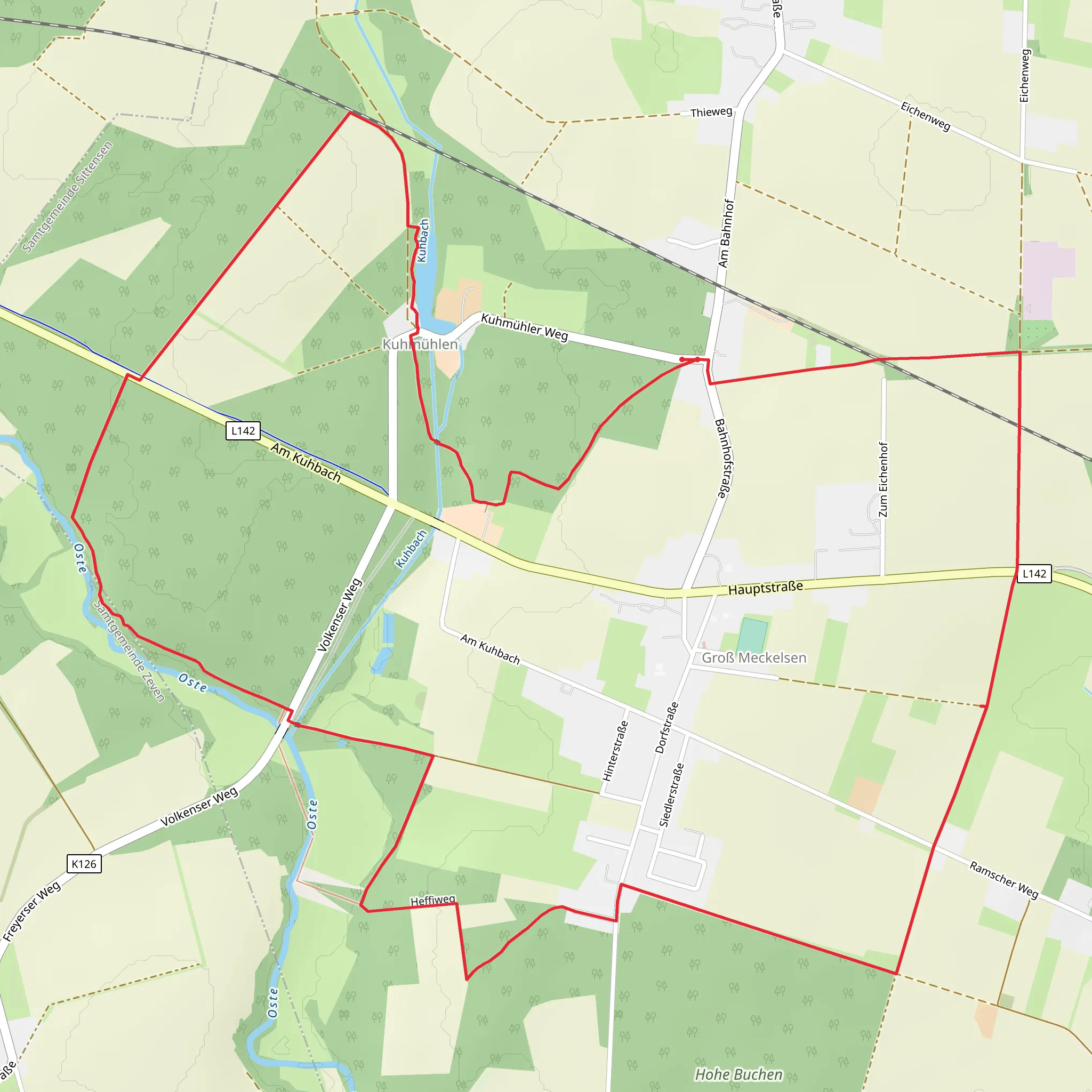 Nordpfad Kuhbach-Oste mobile static map